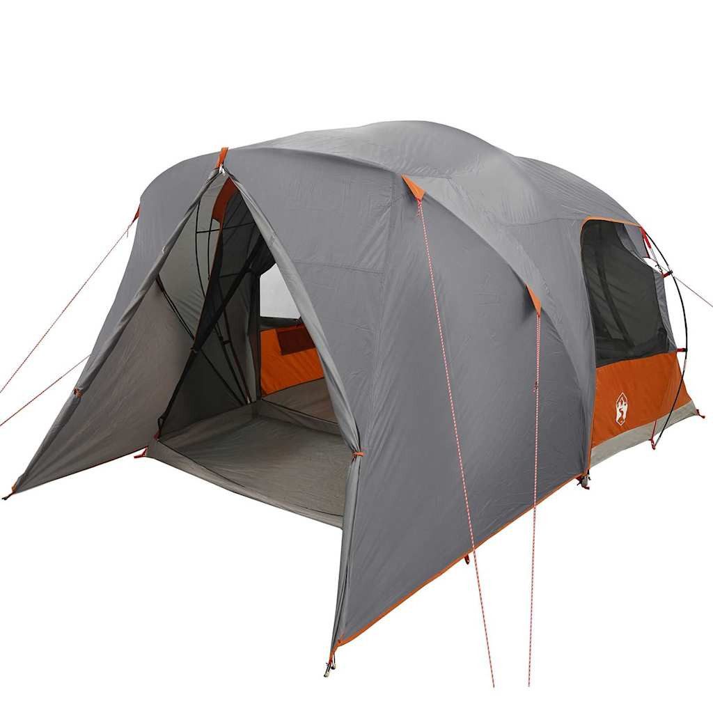 vidaXL Kuppelzelt Dome Zelt für 6 Personen Grau und Orange 500 x 314 x 206 cm, (1 tlg)