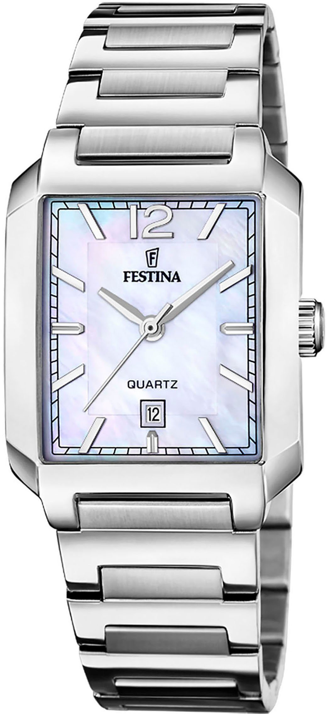 Festina Quarzuhr On The Square F20679/2, Armbanduhr, Damenuhr, Edelstahlarm günstig online kaufen