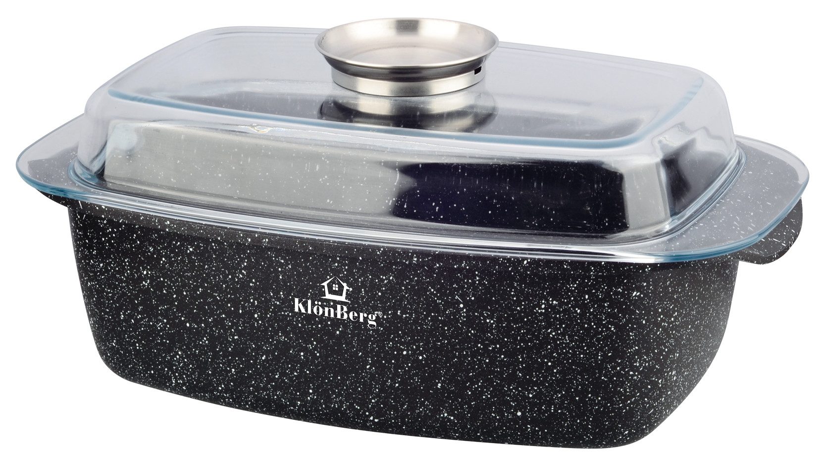 KlönBerg Bräter Bräter ideal zum Braten von Enten und Gänsen, Steinbeschichtung, Aluminiumguss, Aluminium, Edelstahl, Keramik (Multifunktional, geeignet zum Kochen, Braten und Backen!, 2-tlg., Es ist eine perfekte Geschenkidee für jeden Anlass), Innovativ