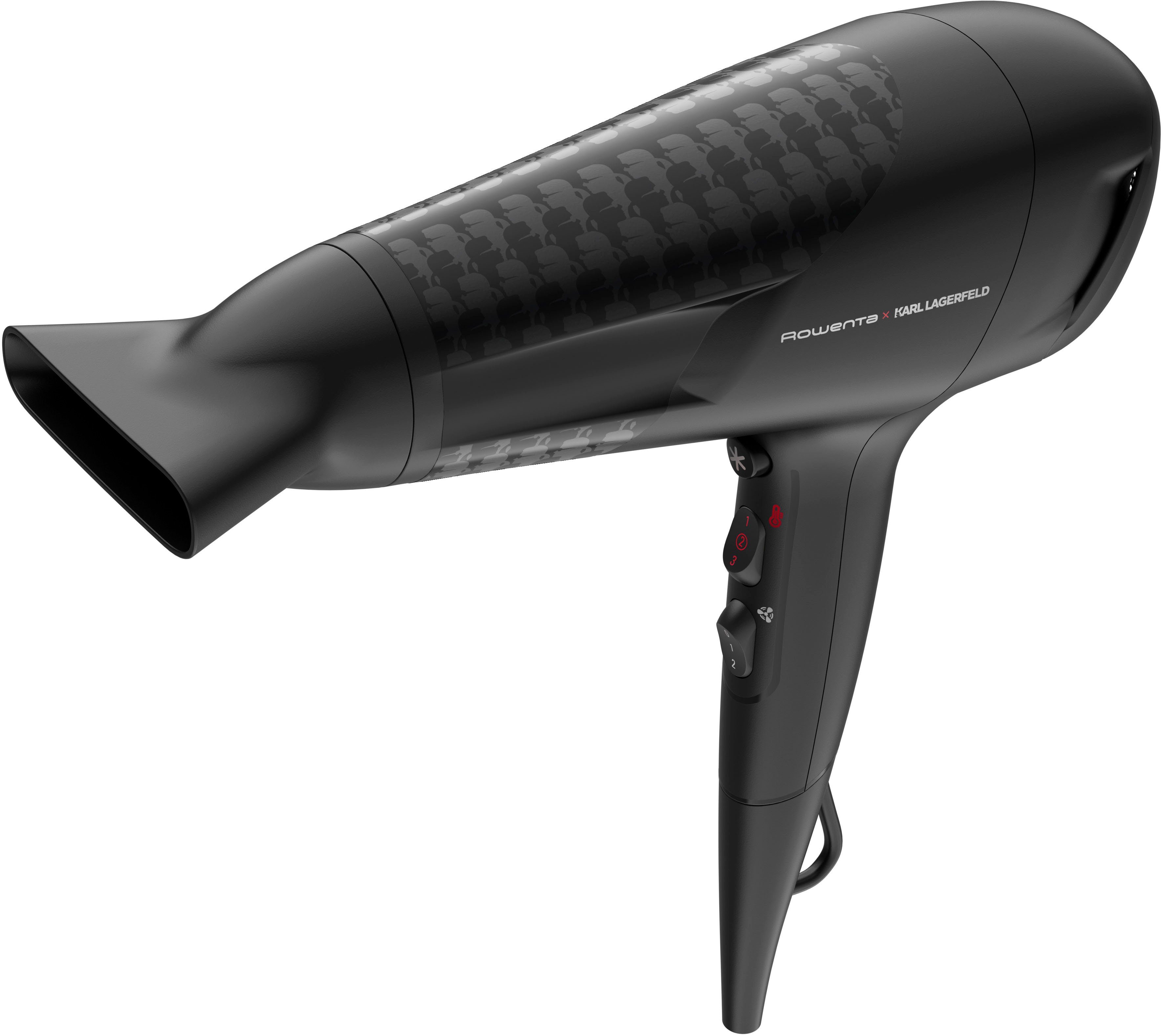 Rowenta Haartrockner Rowenta x Karl Lagerfeld CV581L Studio Dry Haartrockner, 2100 W, energiesparende Effiwatt-Technologie, 6 Einstellungen, Thermo Control
