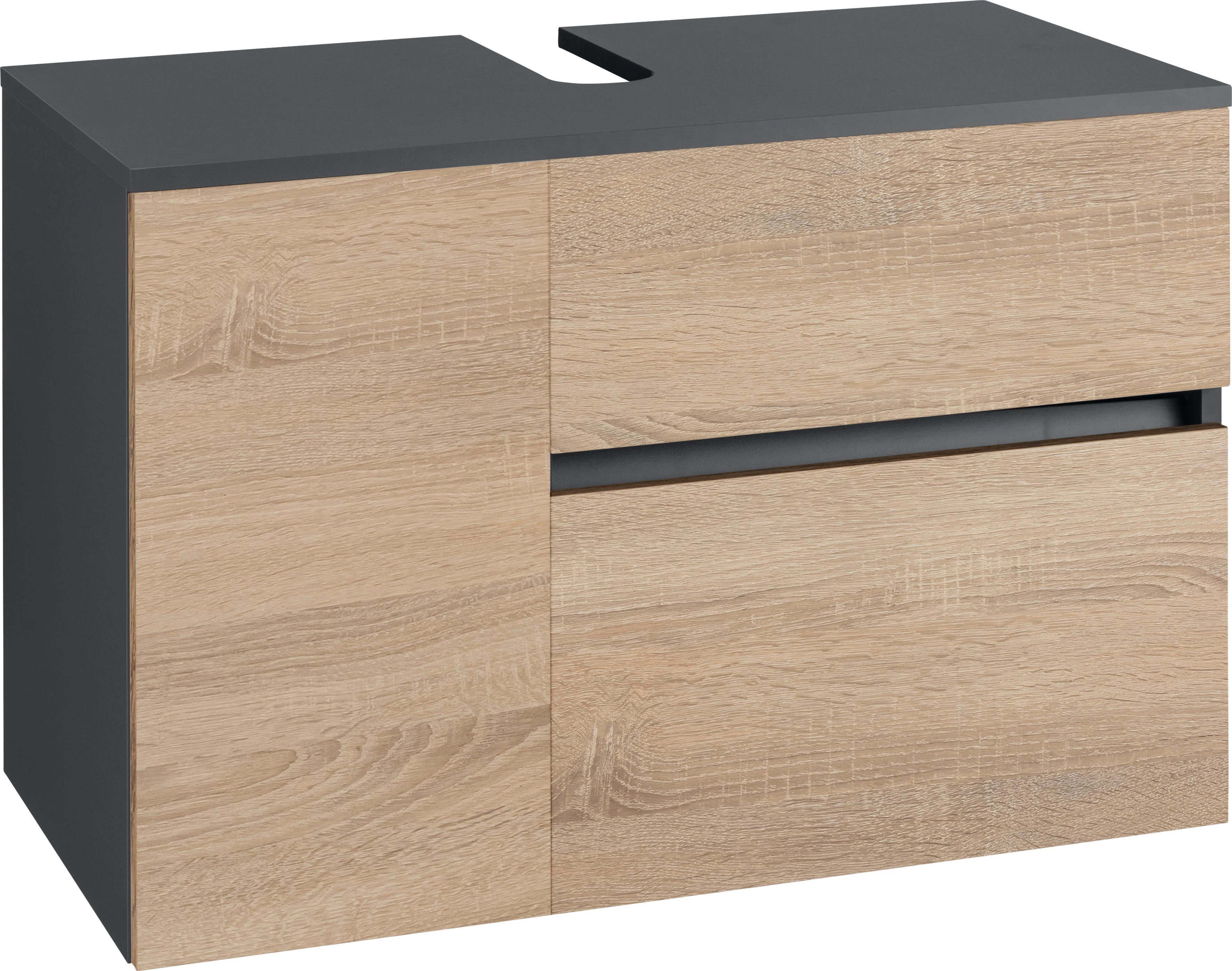 Home affaire Waschbeckenunterschrank Wisla für Wandmontage, Siphonausschnit günstig online kaufen