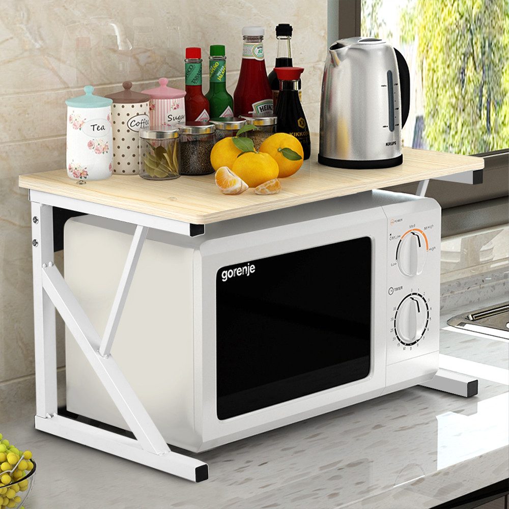 JEOBEST Küchenregal (2-stufig) Holz Mikrowellen Ständer, Gewürzregal Multif günstig online kaufen