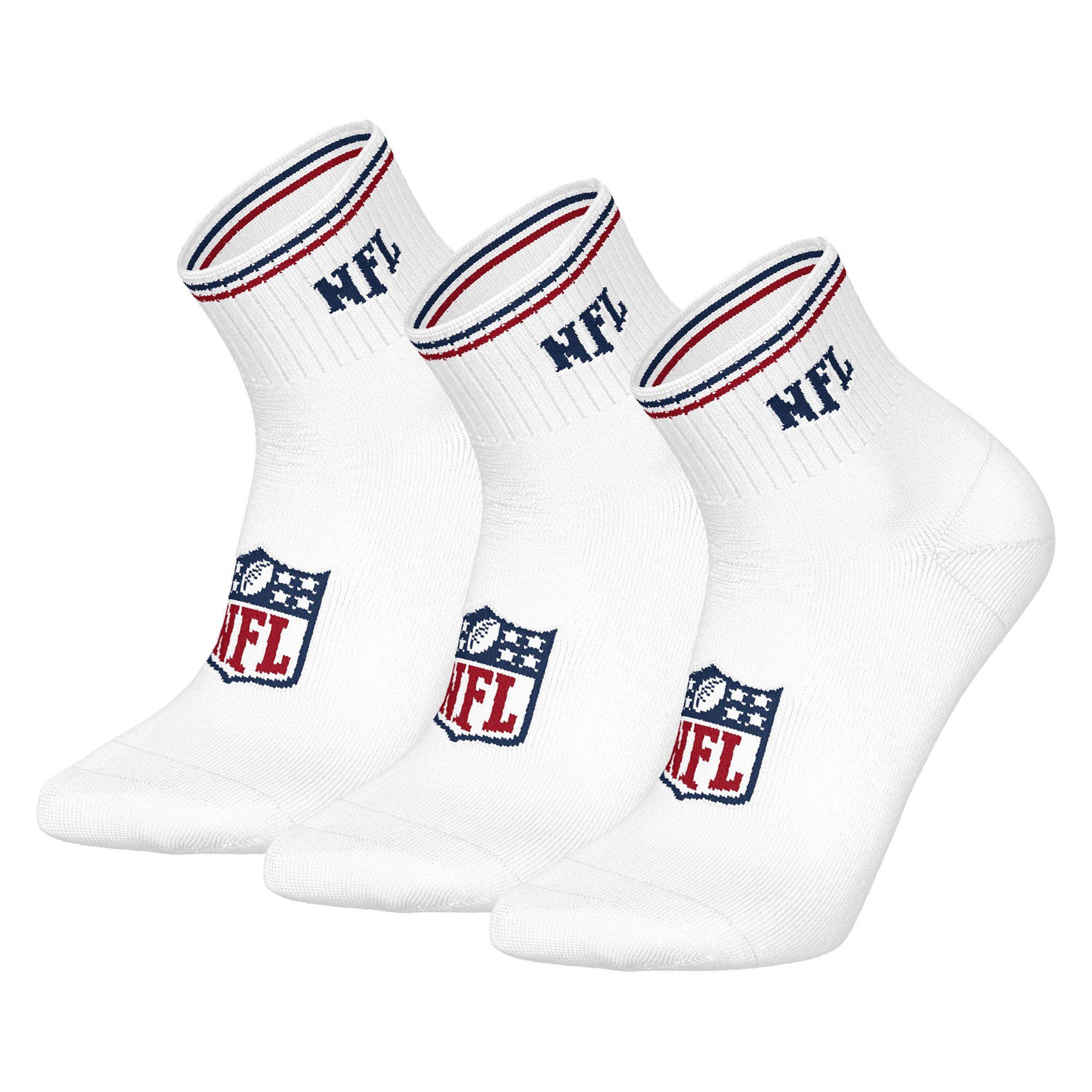 NFL Kurzsocken Unisex Socken 3er Pack Baumwolle (Packung, 3er Pack)