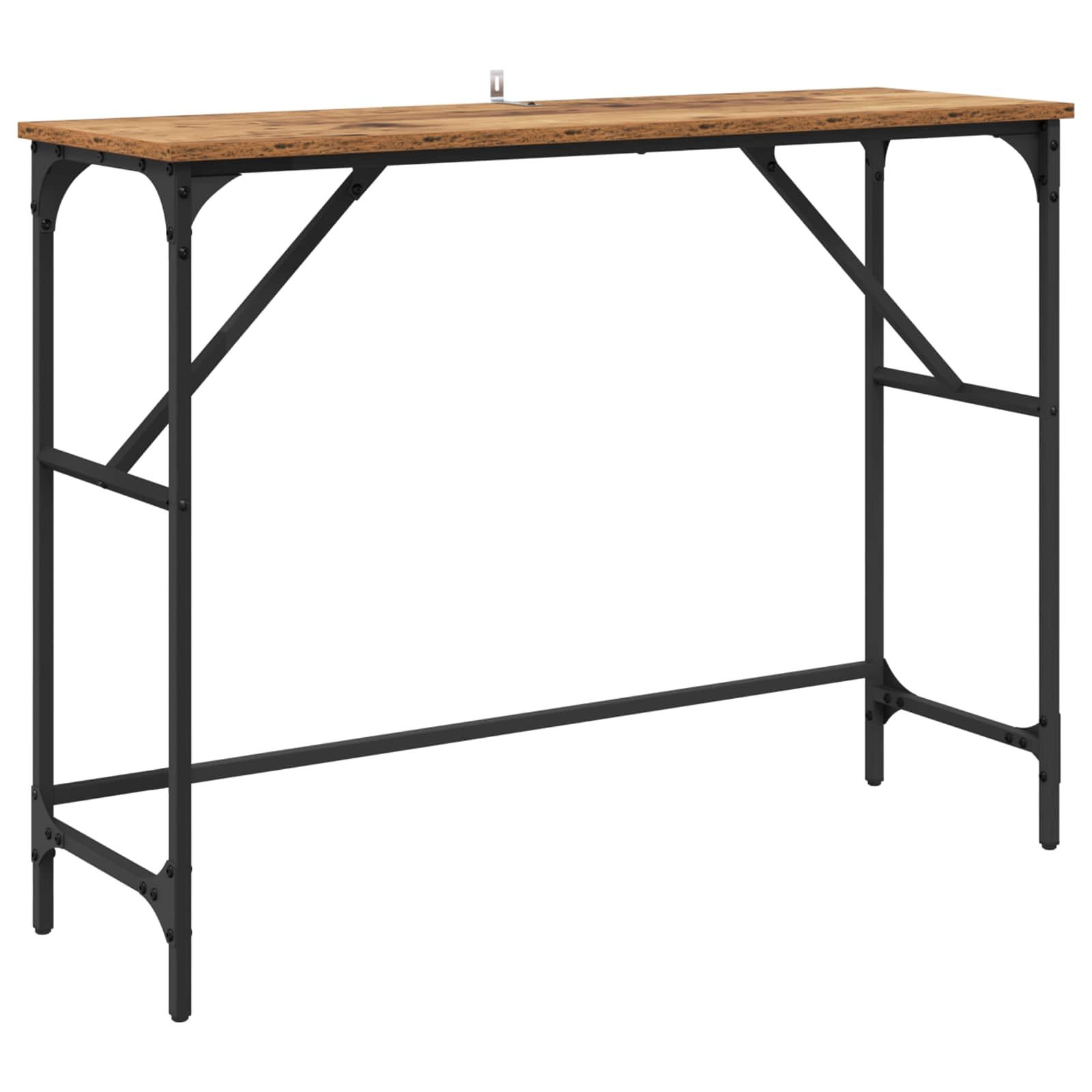 vidaXL Nachttisch Konsolentisch Altholz 100 x 32 x 75 cm Holzwerkstoff (1-St)