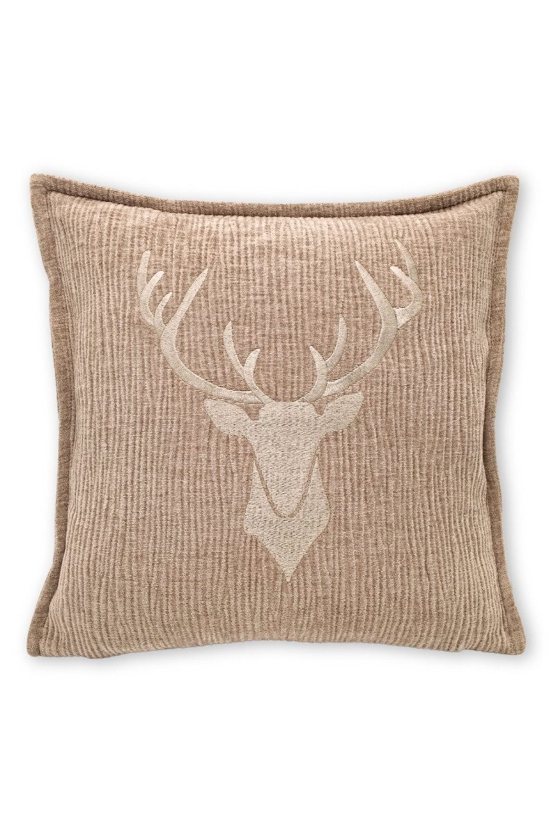 Steen Design Kissenhüllen Kissenhülle - HIRSCHKOPF - taupe