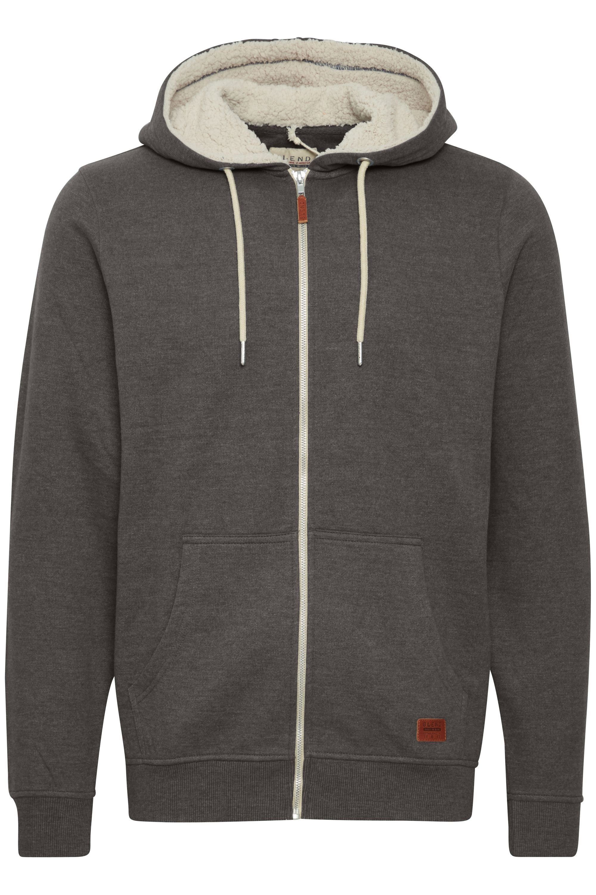 Blend Kapuzenpullover BHHulker Sweatshirtjacke mit Teddyeinsatz in der Kapuze