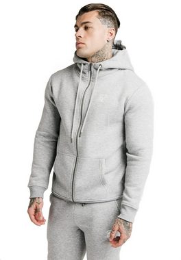 Siksilk Hoodie SikSilk Zipper Herren ZIP THROUGH FUNNEL NECK HOODIE SS-16072 Grey