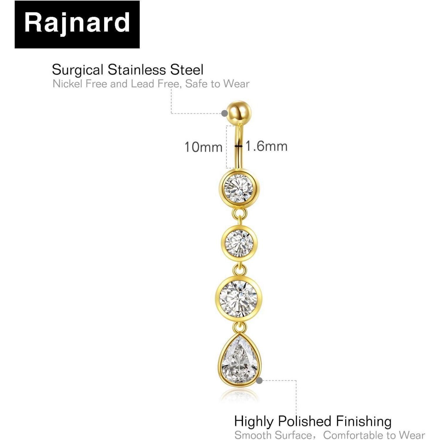 LuxusKollektion Bauchnabelpiercing Bauchnabelpiercing 14G Chirurgenstahl Baumelnd Banane Gold garnitur 1