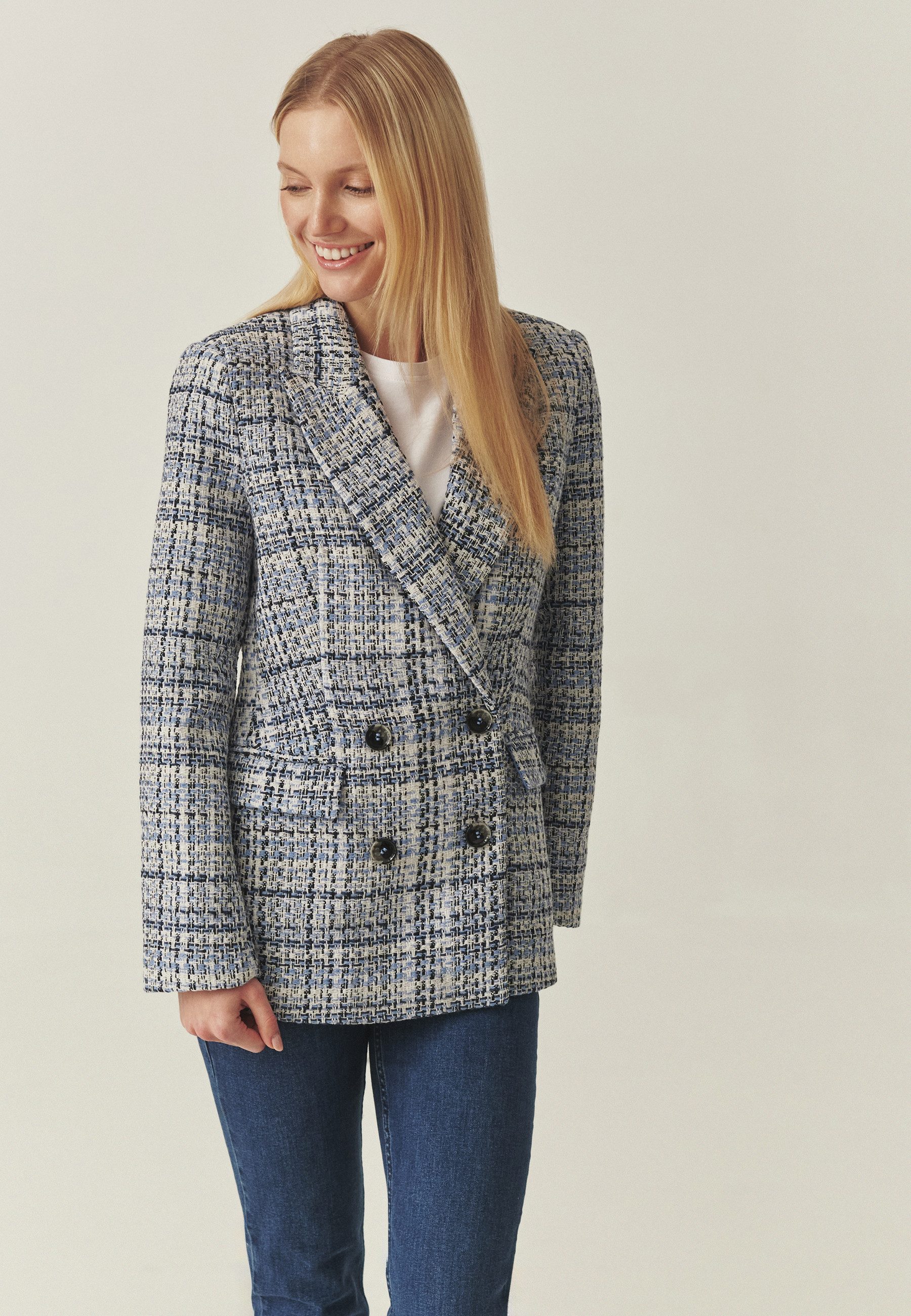 TATUUM Longblazer Doppelreihiger Blazer - Adamo