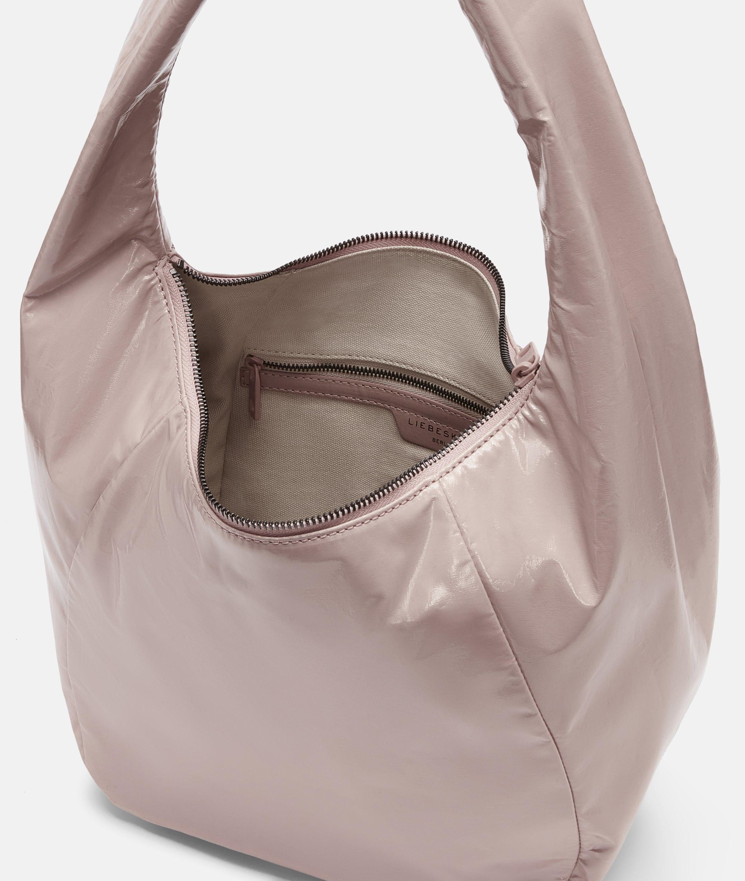 Liebeskind Berlin Schultertasche Farrah Hobo M, Geräumige Hobo aus folierter Baumwolle