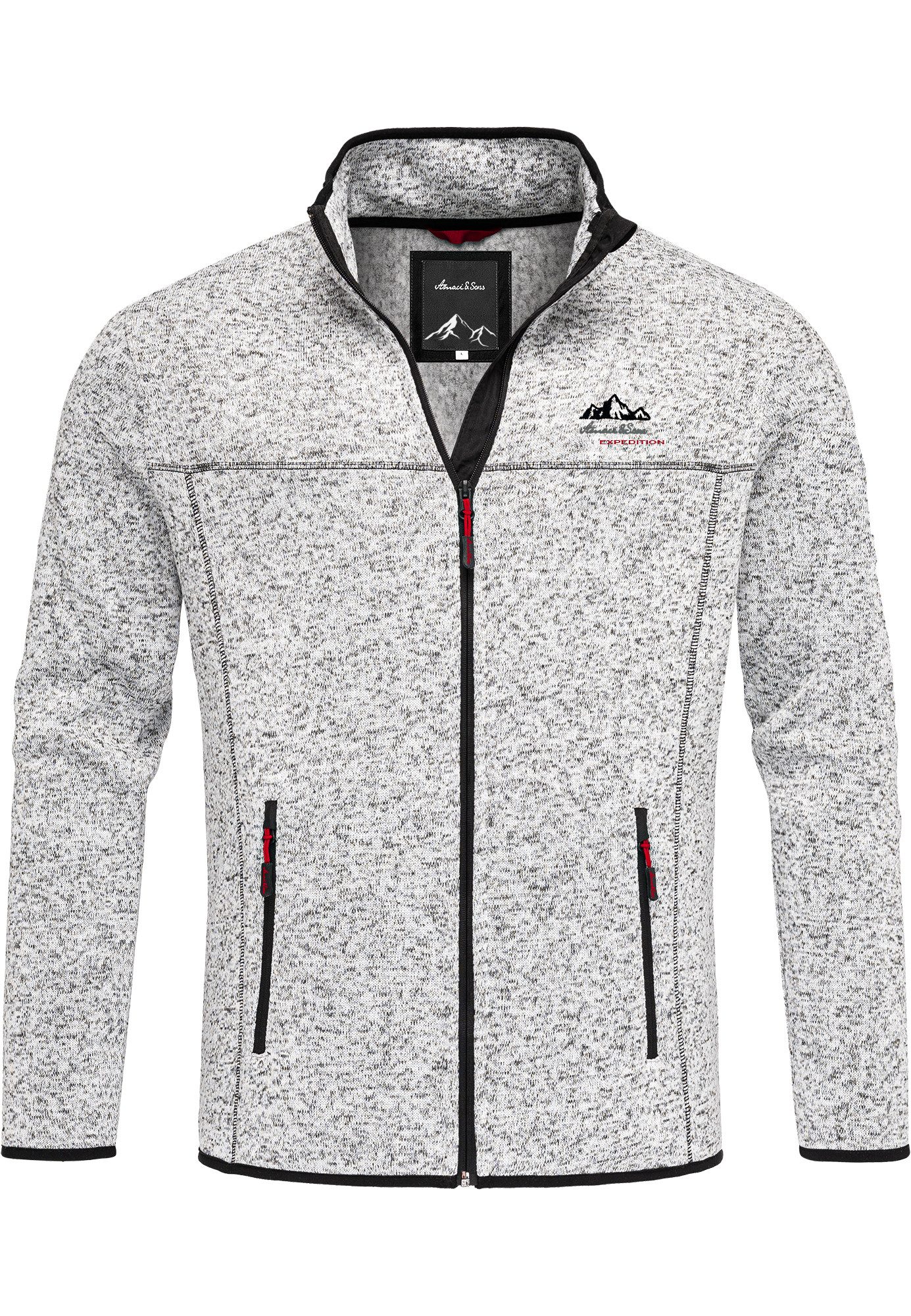 Amaci&Sons Fleecejacke HARVEY Fleecejacke Herren Strickfleece günstig online kaufen