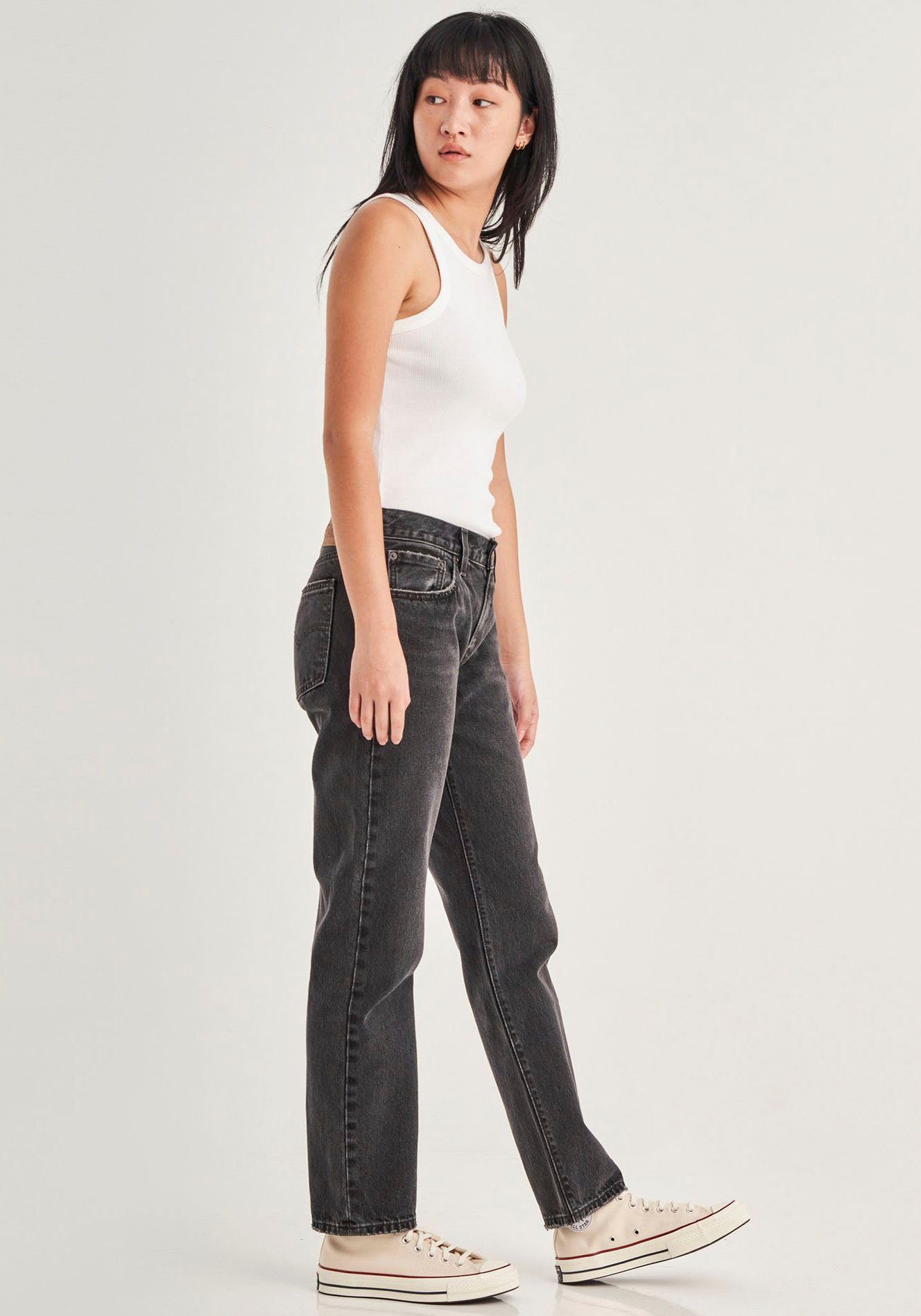 Levi's® STRAIGHT black Jeans Gerade MIDDY