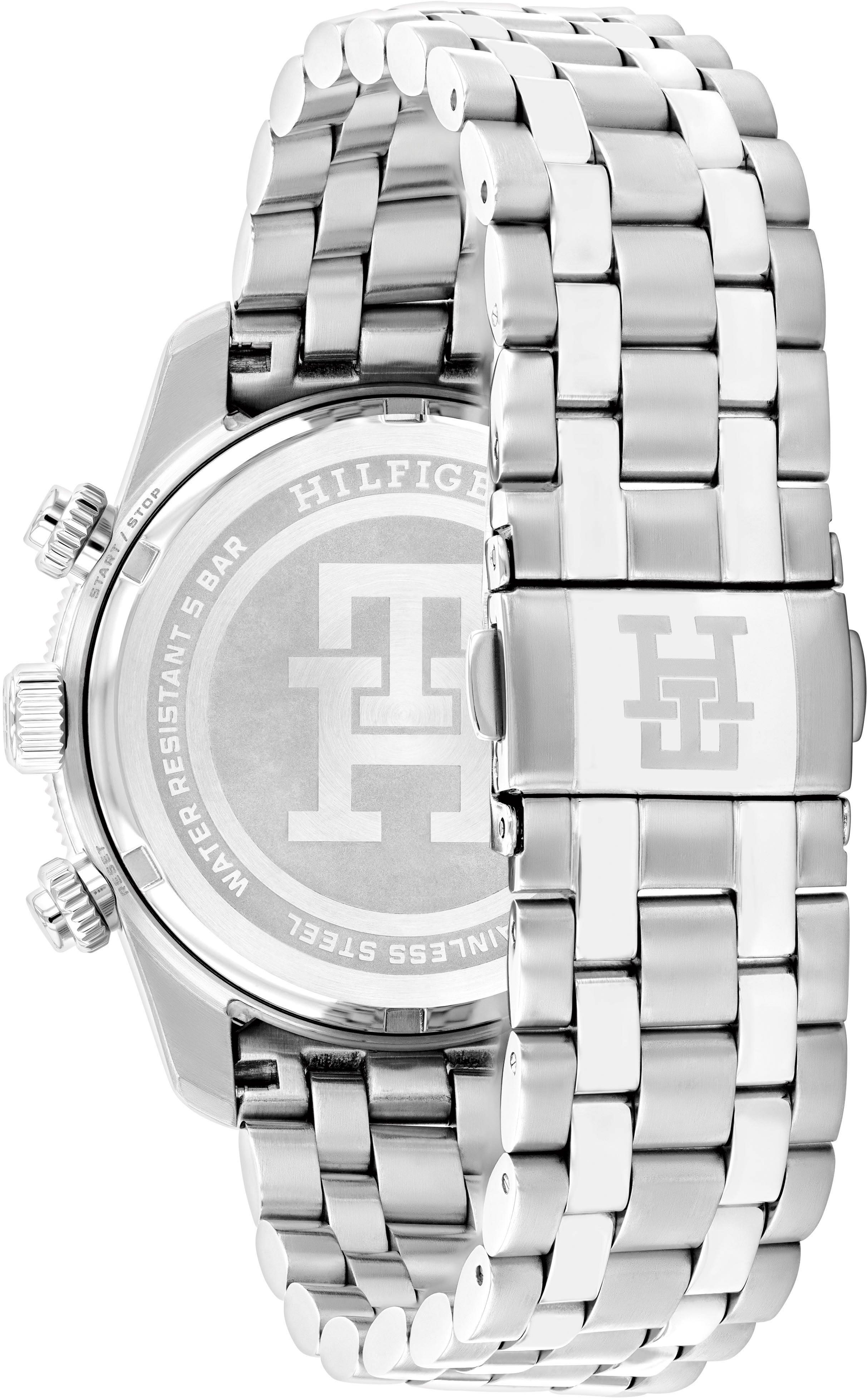 Tommy Hilfiger Chronograph TH85 CHRONOGRAPH 1792156, Quarzuhr, Armbanduhr, Herrenuhr, Edelstahlarmband, analog, Tag