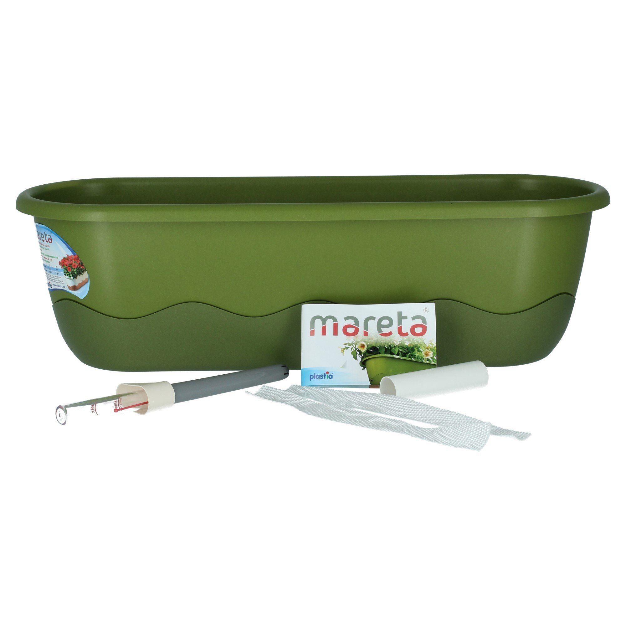PLASTIA Balkonkasten Mareta 60 grün /grün mit Erdbewässerung (1 St)