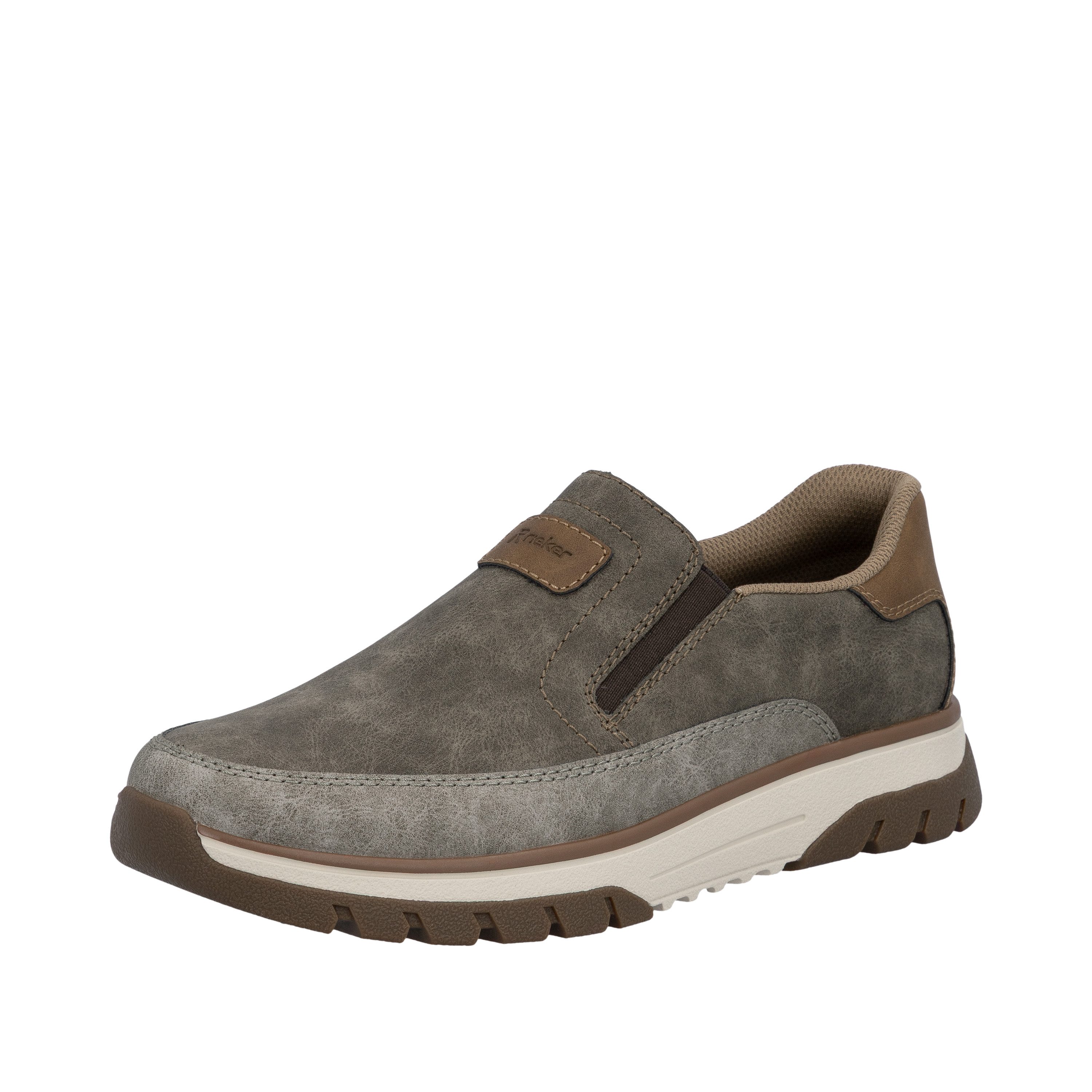 Rieker Slip-On Sneaker Slipper, Halbschuh, Freizeitsneaker mit Kontrastbesatz