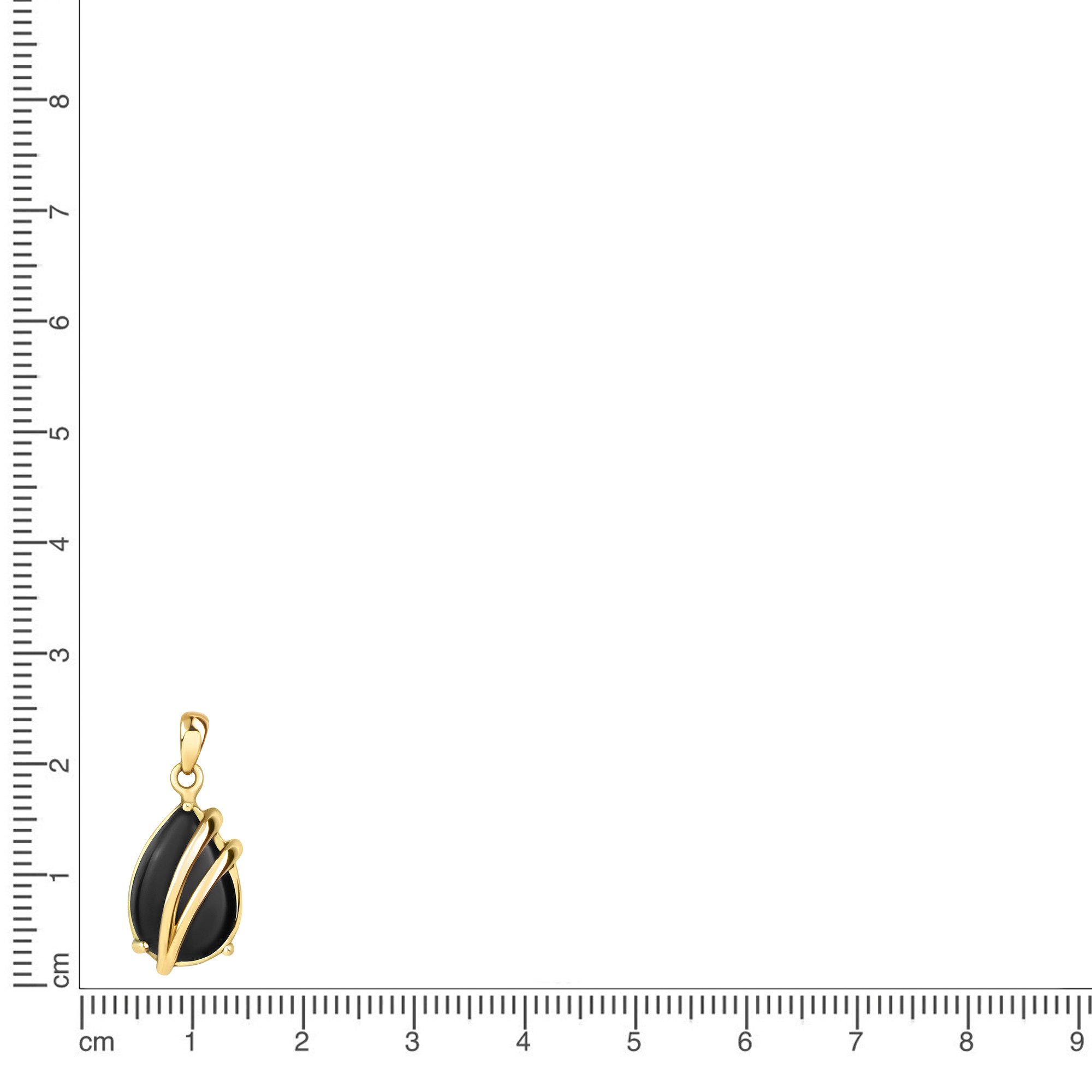 Vivance Kettenanhänger 375/- Gelbgold glanz Onyx günstig online kaufen