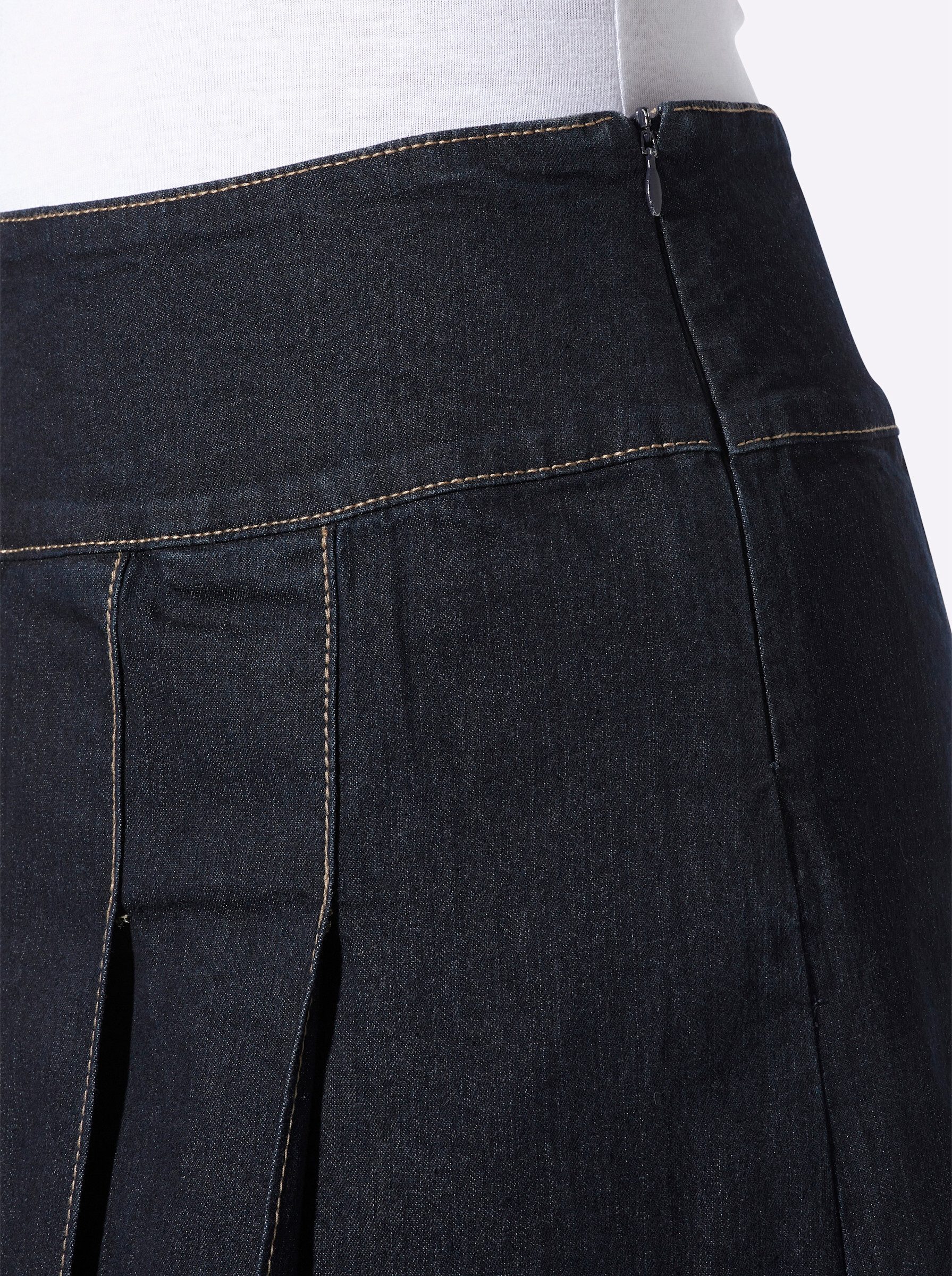 Sieh an! A-Linien-Rock Jeansrock .