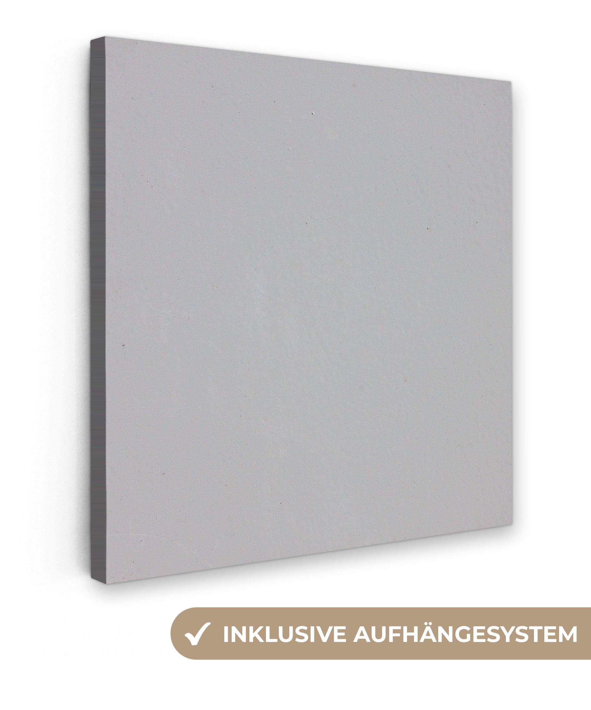 OneMillionCanvasses® Leinwandbild Metalldruck - Grau, Fotodruck (1 St), Wandbild, Deko Schlafzimmer Wohnzimmer Flur 20x20 cm