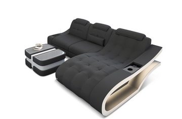 Sofa Dreams Ecksofa Stoff Sofa Polster Couch Elegante S - L Form Samt Stoffsofa, wahlweise mit Bettfunktion