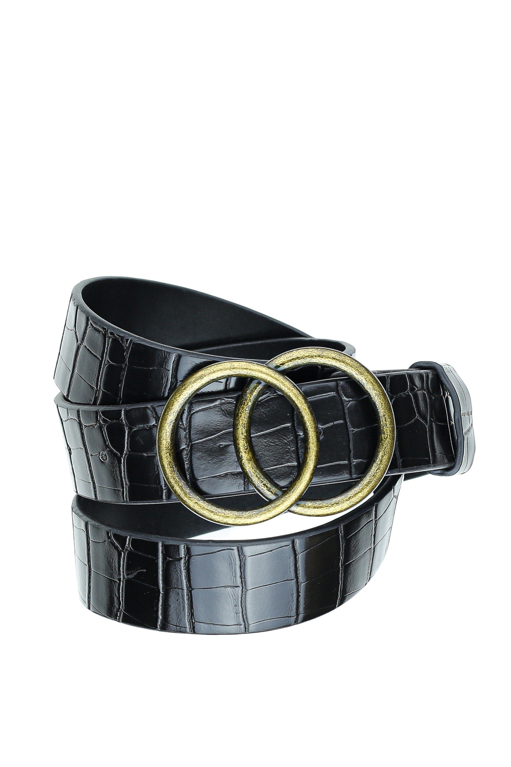 COLLEZIONE ALESSANDRO Synthetikgürtel Doppelring aus geprägtem Softmaterial. € 28,99