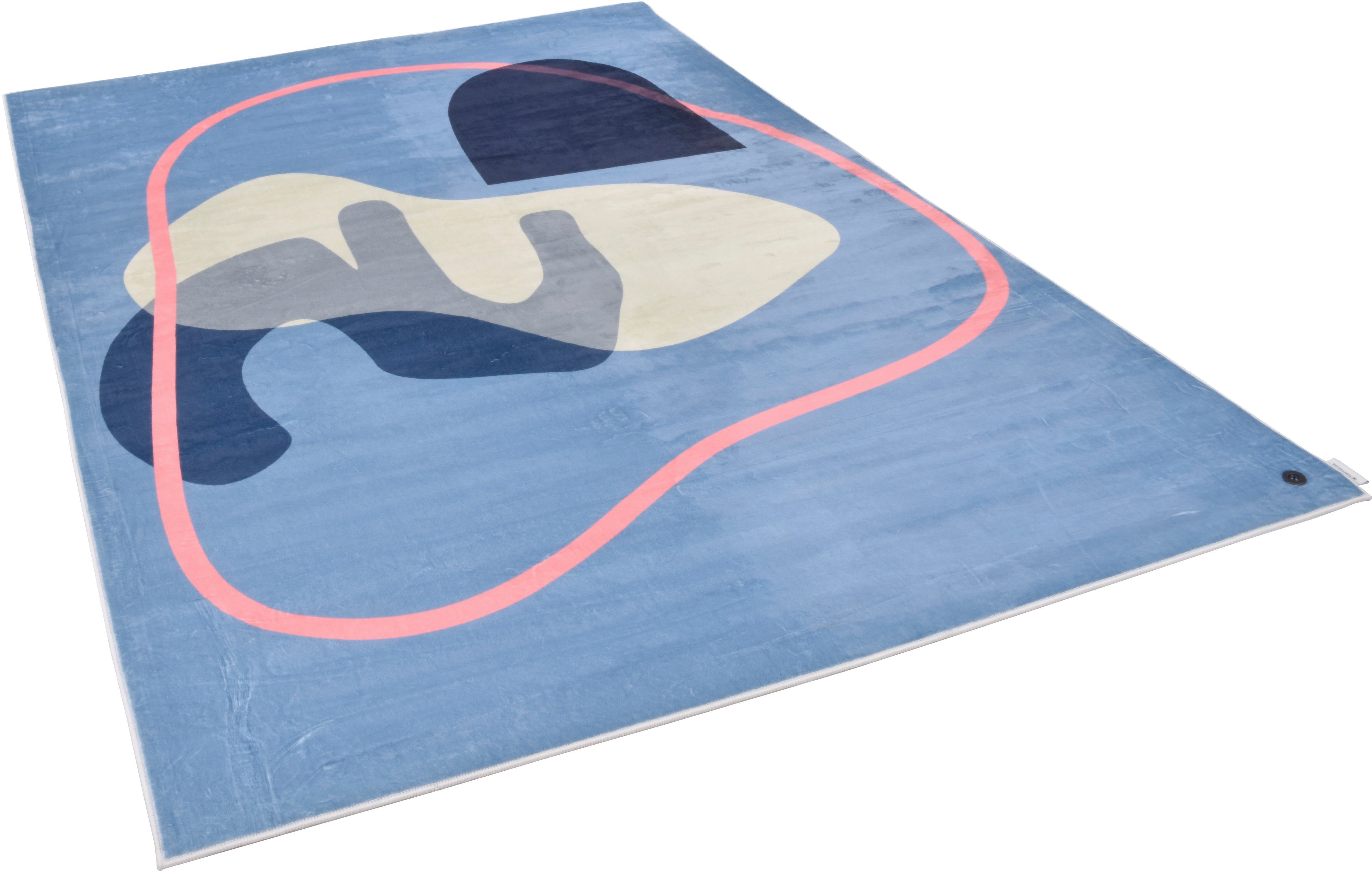 TOM TAILOR HOME Teppich Shapes - FIVE, rechteckig, Höhe: 5 mm, Kurzflor, bedruckt, modernes Design