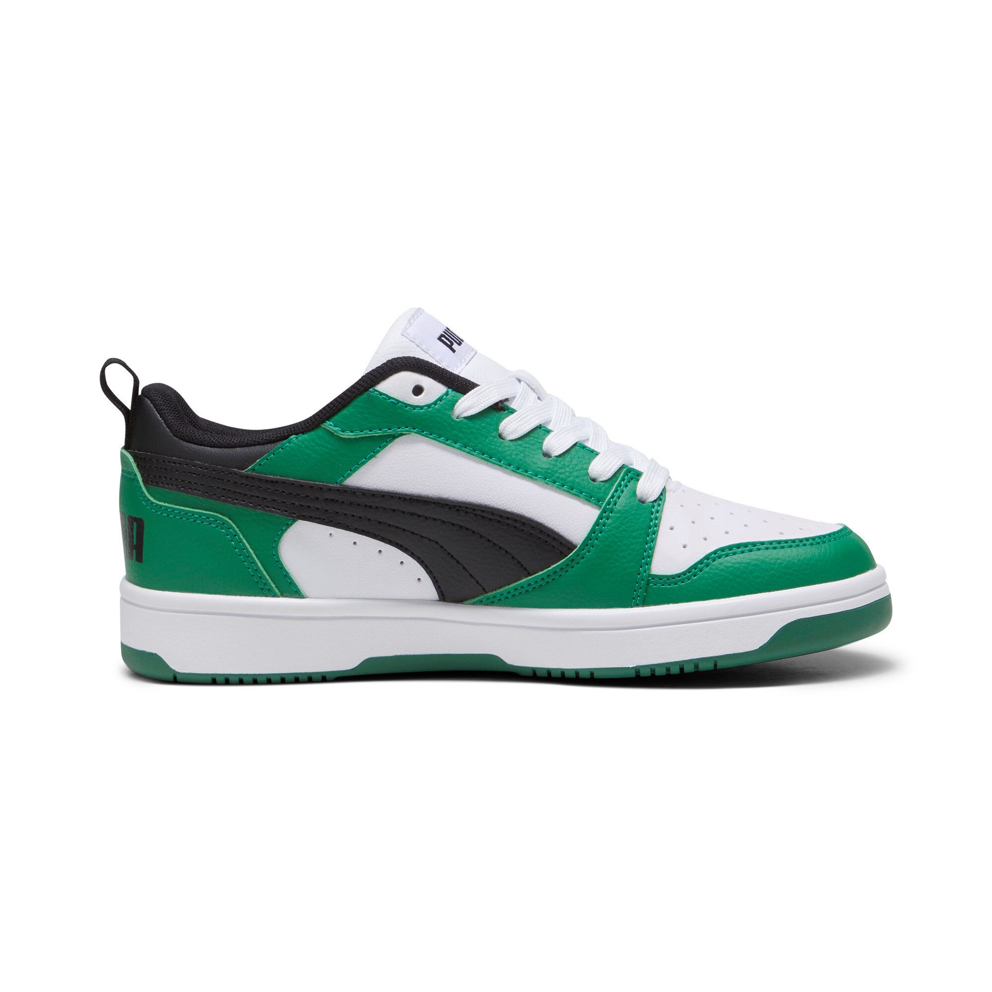 PUMA REBOUND V6 LO JR Sneaker mit Schnürverschluss, dämpfendes Fußbett, aus Synthetik