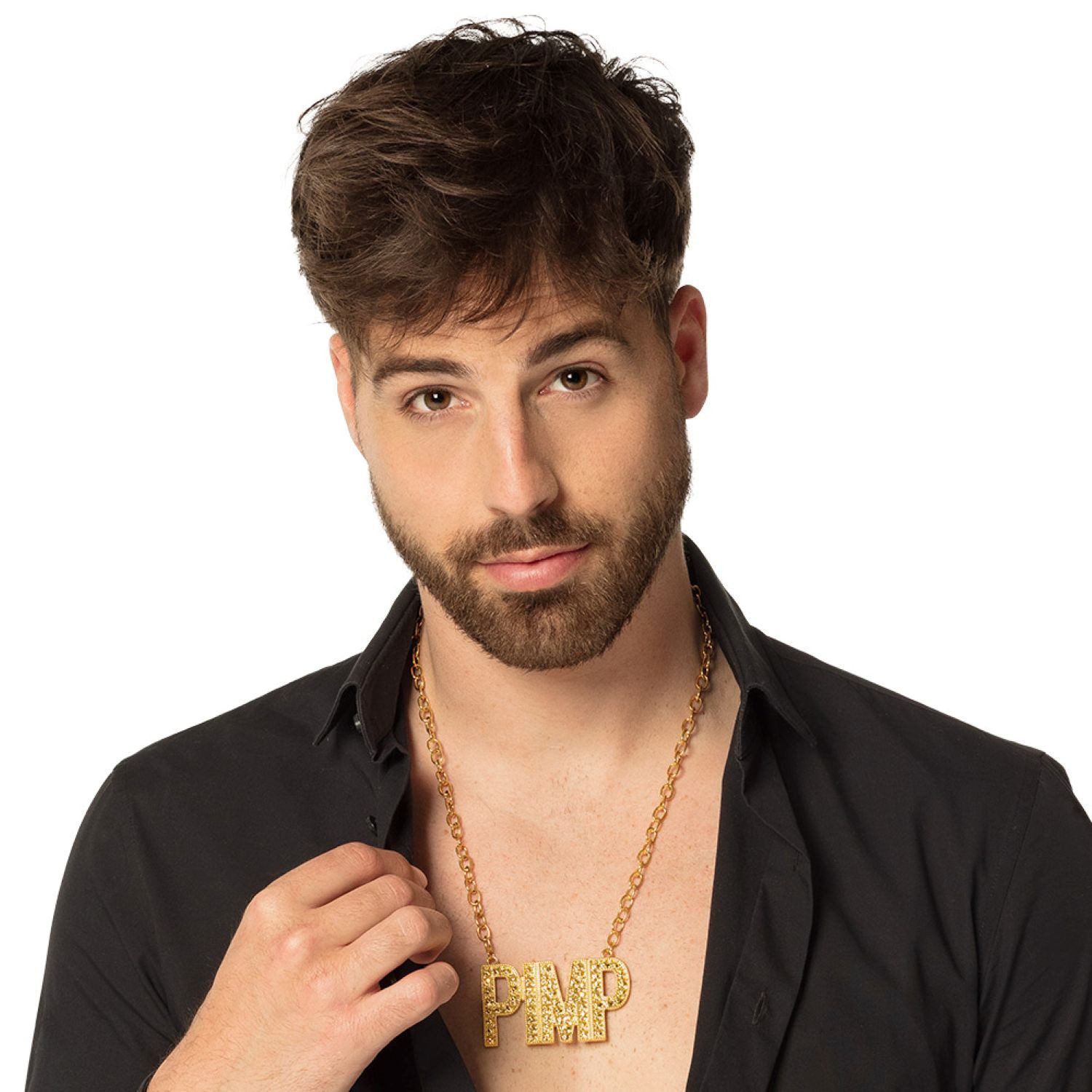 Kostüm Halskette 'Pimp', Gold