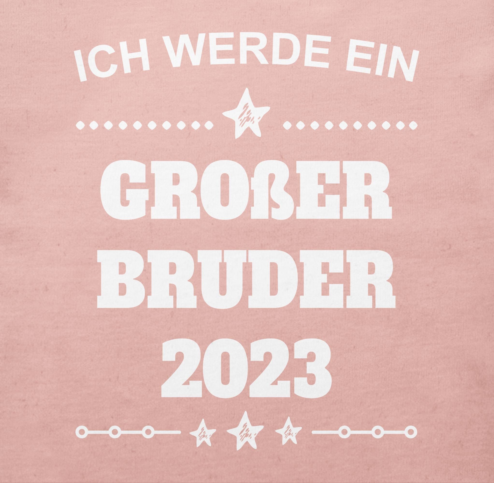 Babyrosa Ich ein großer T-Shirt Shirtracer 3 werde Bruder Bruder 2023 Großer