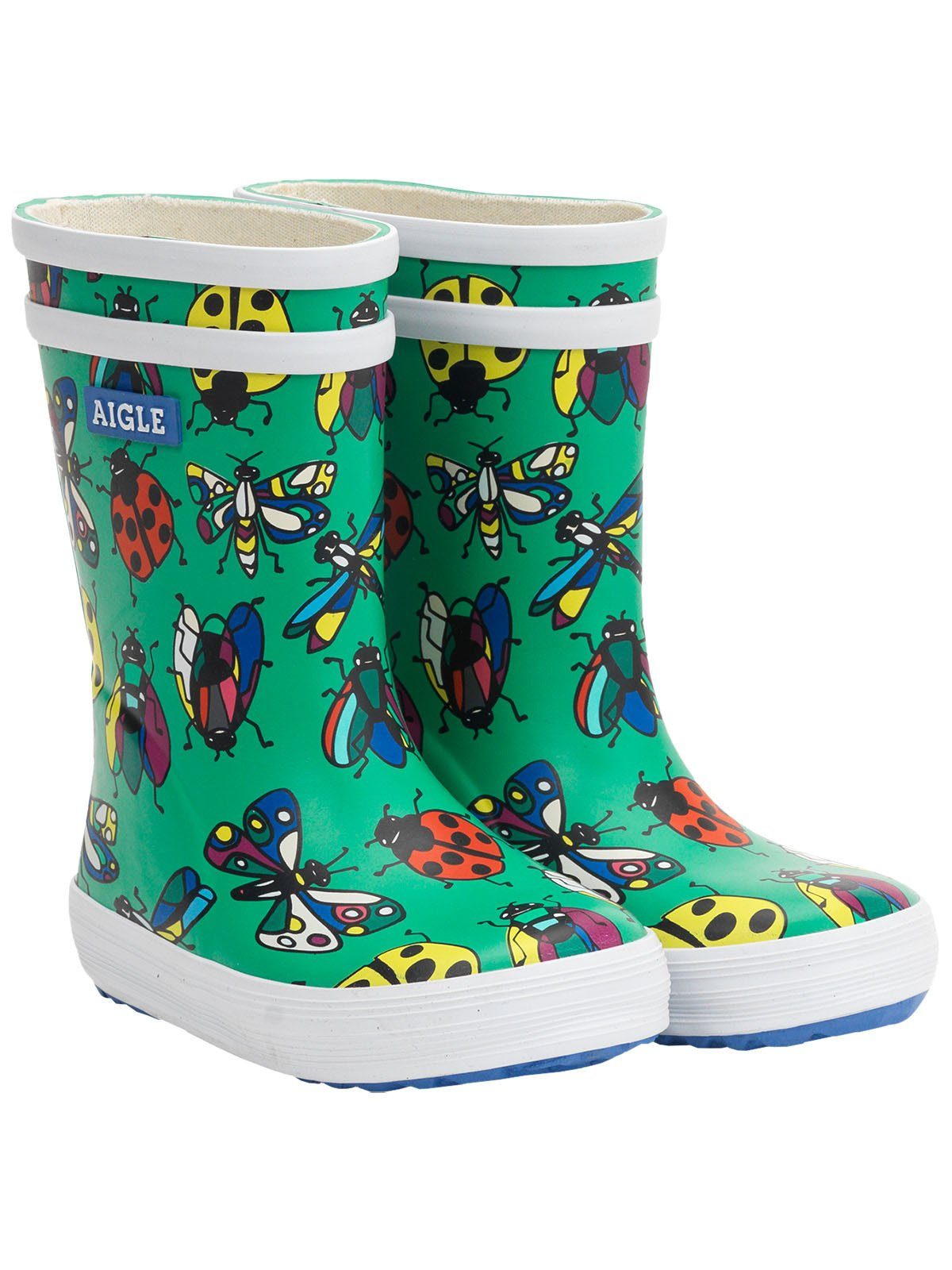 Aigle Baby-FlacTheme grün Insekten Gummistiefel