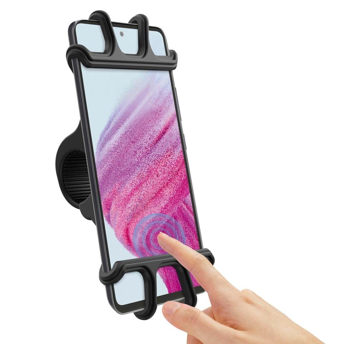Hama Smartphone-Halterung Fahrrad-Handyhalterung "Flexible", universal für Lenkerstange, (bis 6,5 Zoll) – Bild 4 von 5