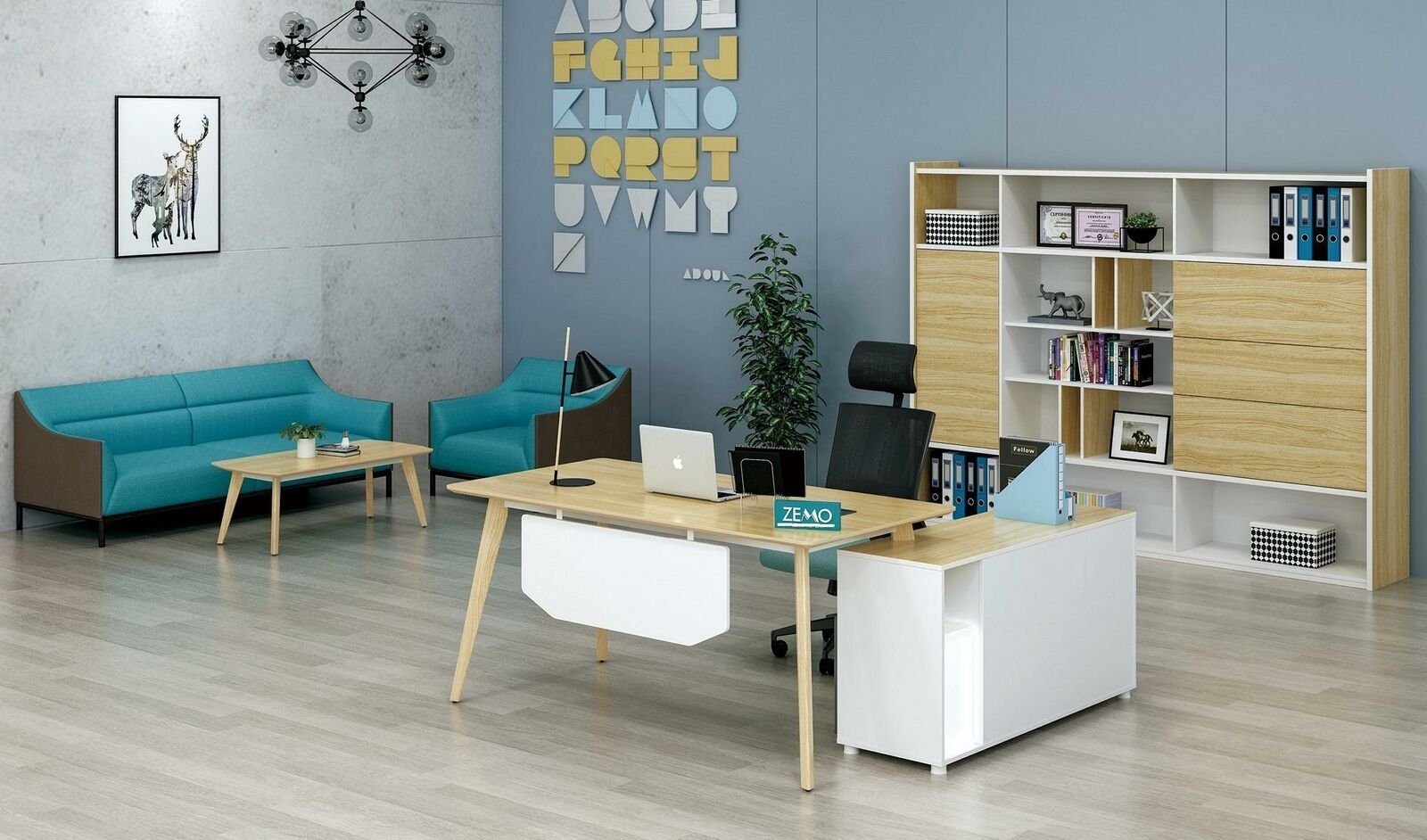 Holz Schränke Home Office Regale Aktenschränke Einrichtung Büromöbel JVmoebel Aktenschrank