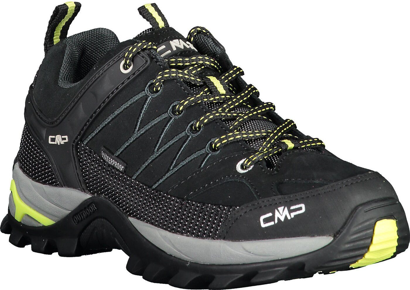 CMP RIGEL LOW WMN TREKKING SHOES WP NERO-LIME Trekkingschuh