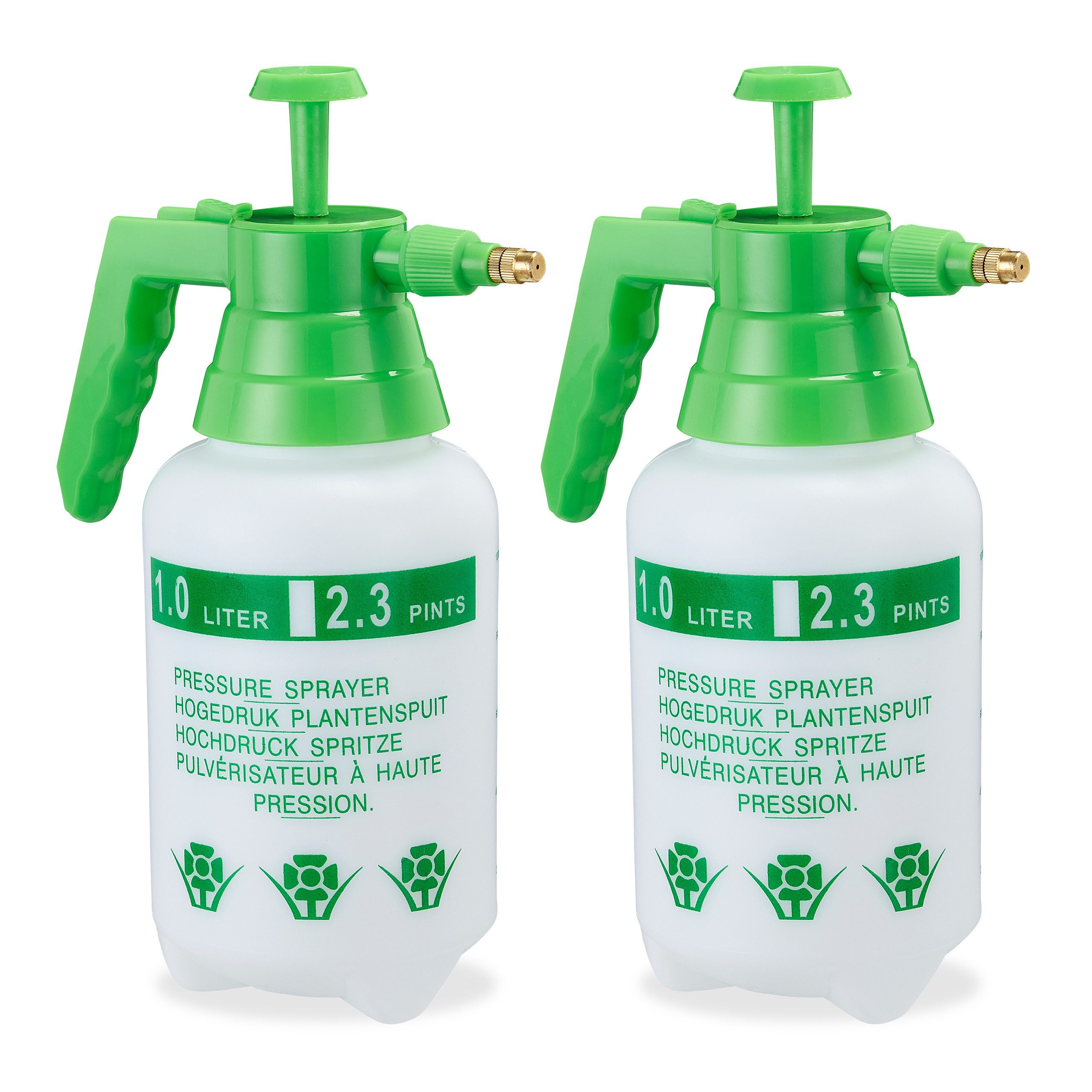 Drucksprühgerät 2 x Pumpsprühflasche 1 Liter
