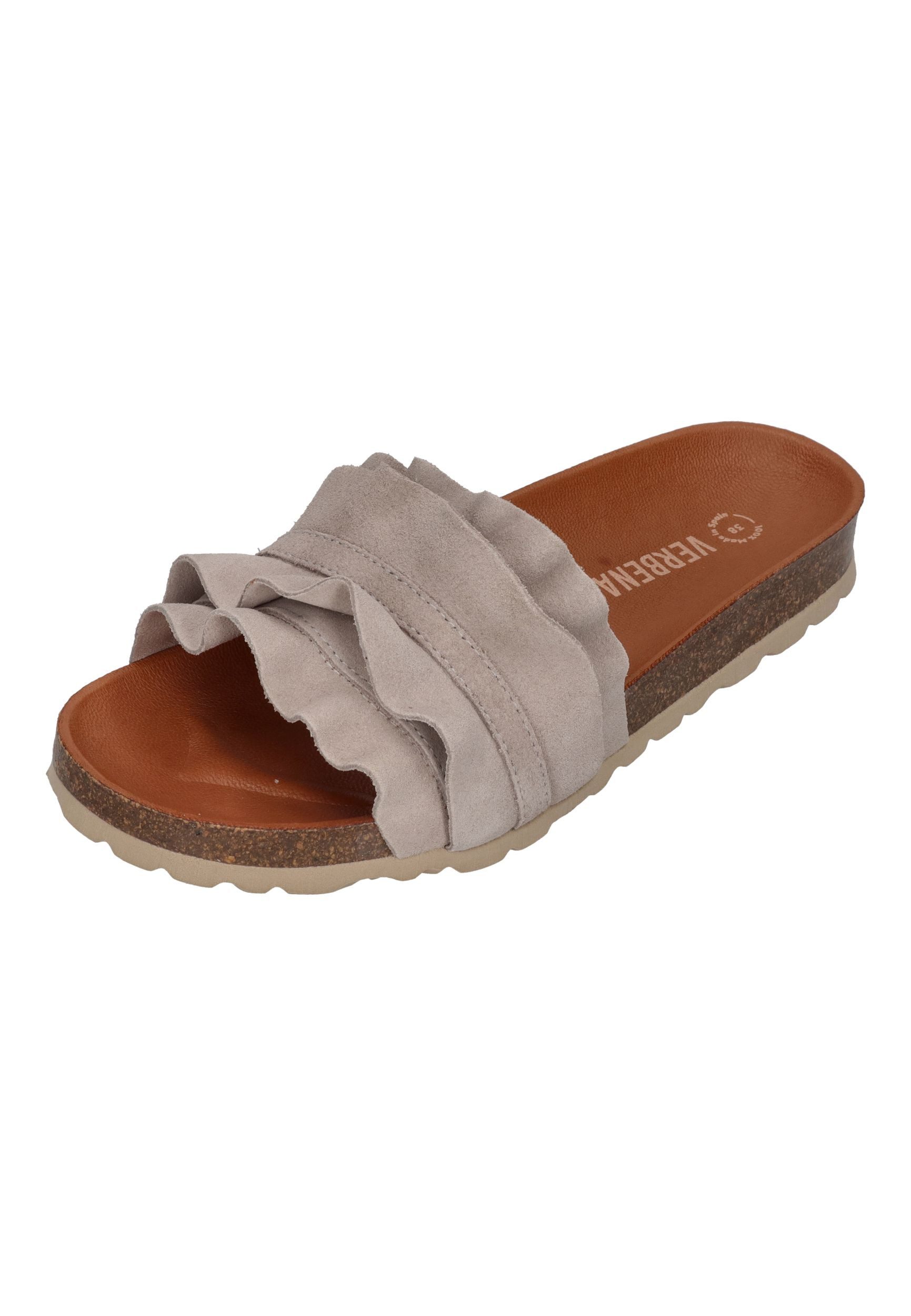 VERBENAS ROCIO serraje volante Pantolette Perla günstig online kaufen