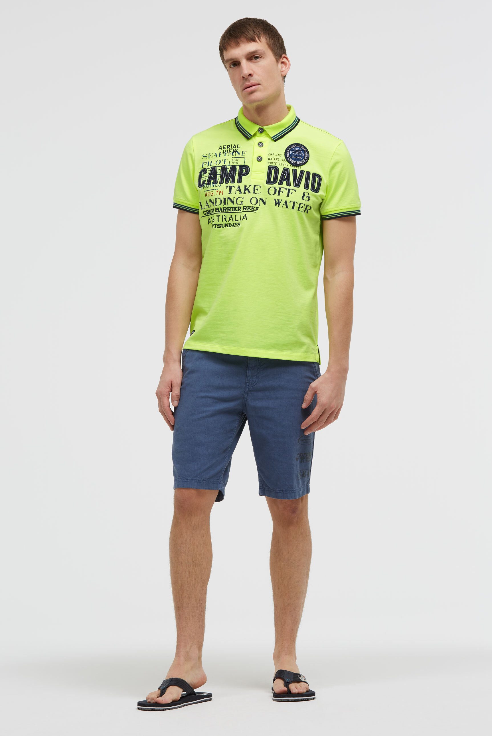CAMP DAVID Poloshirt mit Baumwolle