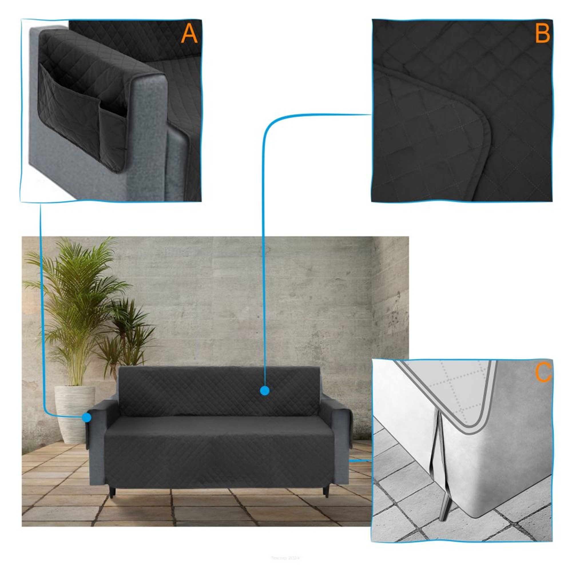 Hobbydog Sofahusse Sofabezug Sofahusse Wasserdicht Abdeckung Haustier Hund Katze