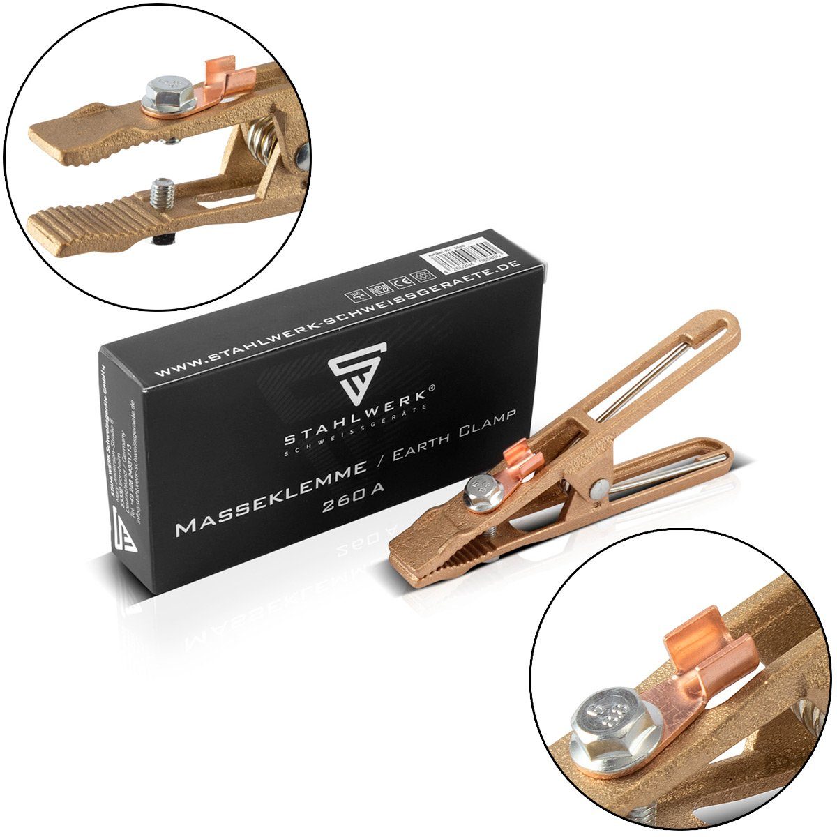 Elektrowerkzeug-Set Massezange und Masseklemme bis 260 A