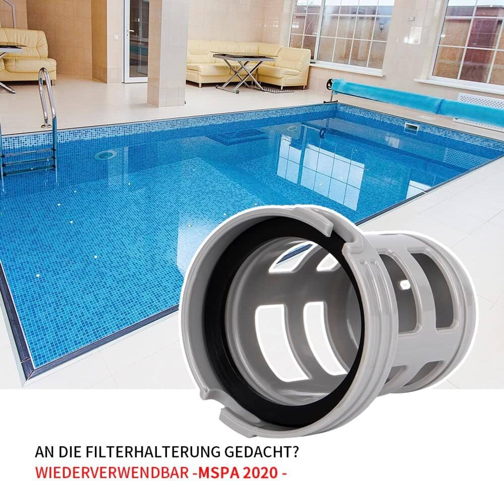 FELIXLEO Ersatzfilter Ersatz Schraubsockel Adapter für Mspa B0302950 Filterkartusche