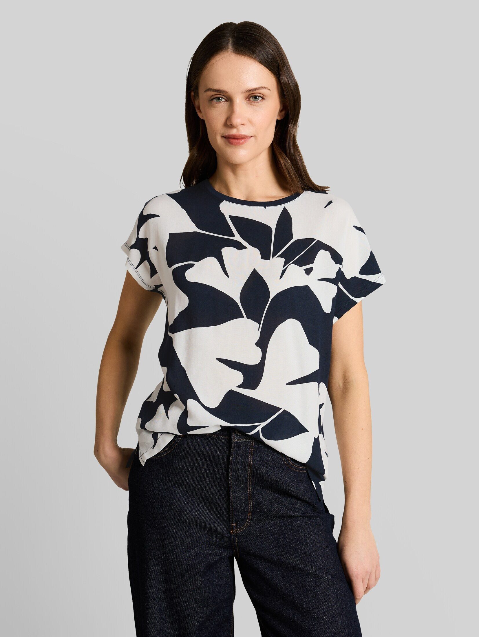 TOM TAILOR T-Shirt T-Shirt T-Shirt im Material-Mix