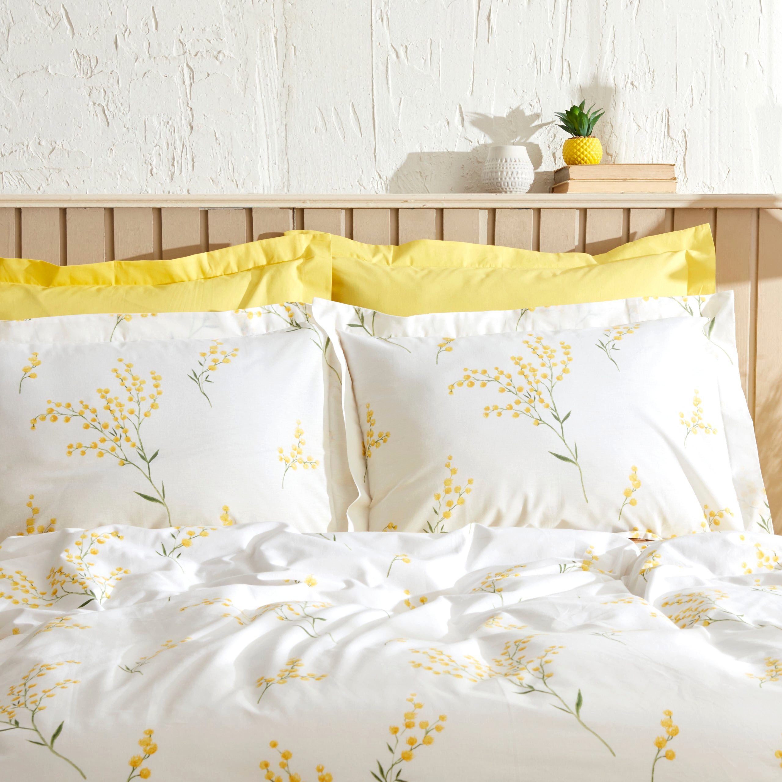 Karaca Bettwäsche Karaca Loretta 100% Baumwolle Doppelbett Bettwäsche Set, Gelb