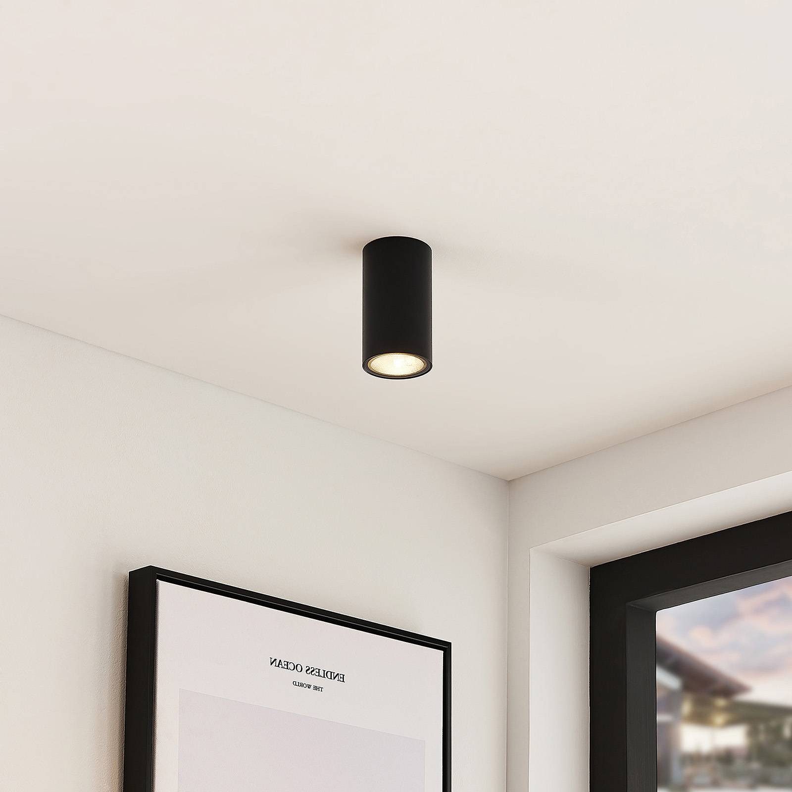 Arcchio Deckenstrahler Olivir, Metall, Schwarz IP44, 1 x 8 W LED