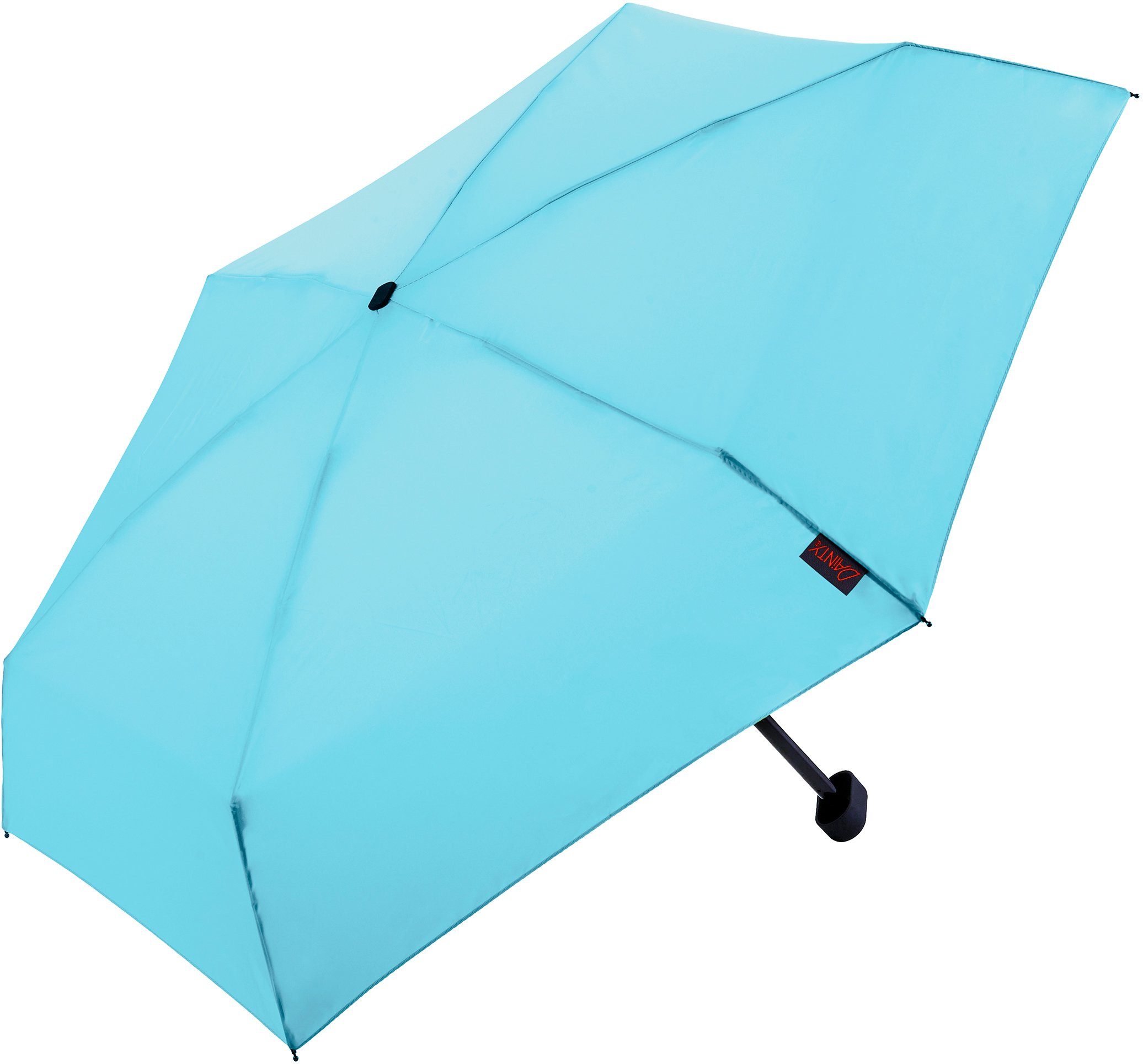 EuroSCHIRM® Taschenregenschirm Dainty, hellblau, extra kurz flach und
