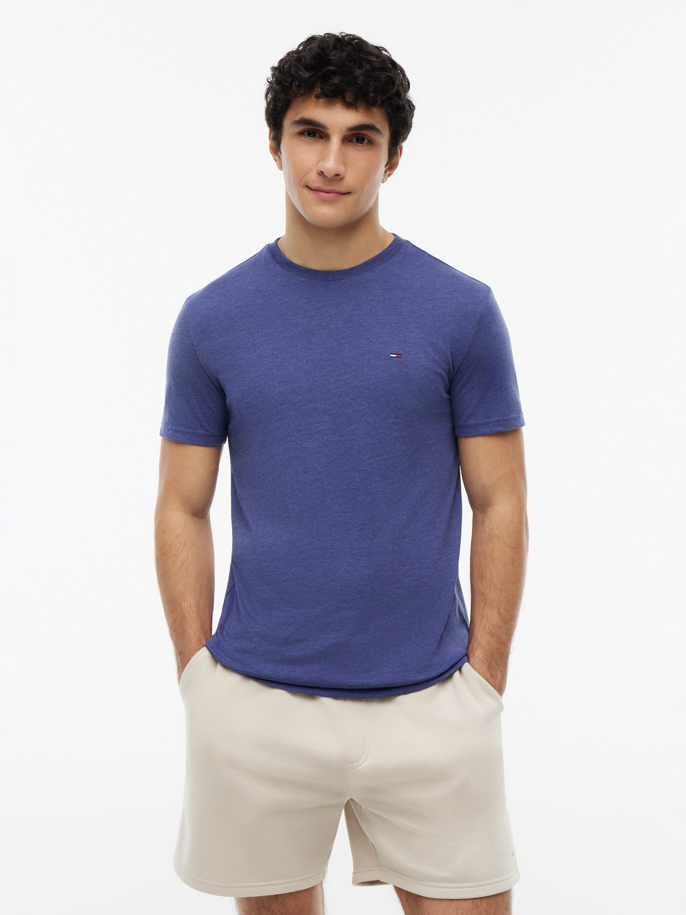 Tommy Jeans T-Shirt TJM XSLIM JASPE HTR TEE EXT Mit Rundhalsausschnitt