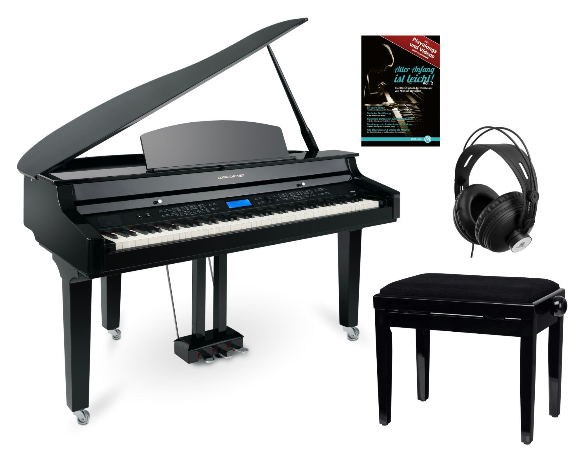 Digitalpiano GP-A 810 Digitalflügel Grand Piano Set 88 Tasten mit Hammermechanik