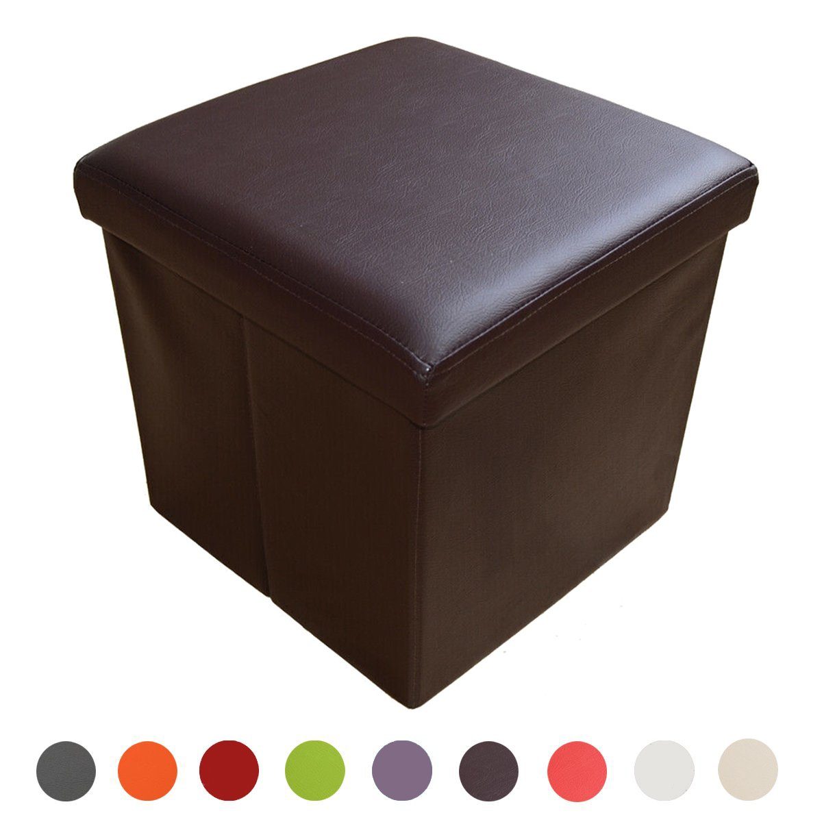 Natsen Sitzhocker mit Stauraum faltbare Sitzwürfel (Sitztruhe aus Kunstlede günstig online kaufen