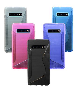 cofi1453 Handyhülle S-Line Silikon Hülle für Samsung Galaxy S10 Plus, Case Cover Schutzhülle Bumper