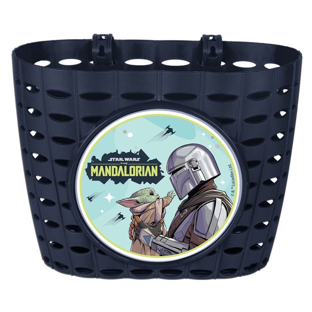 Seven Polska Fahrradkorb Kinder "Mandalorian Grogu", blau, für Dinos, Superhelden & Co