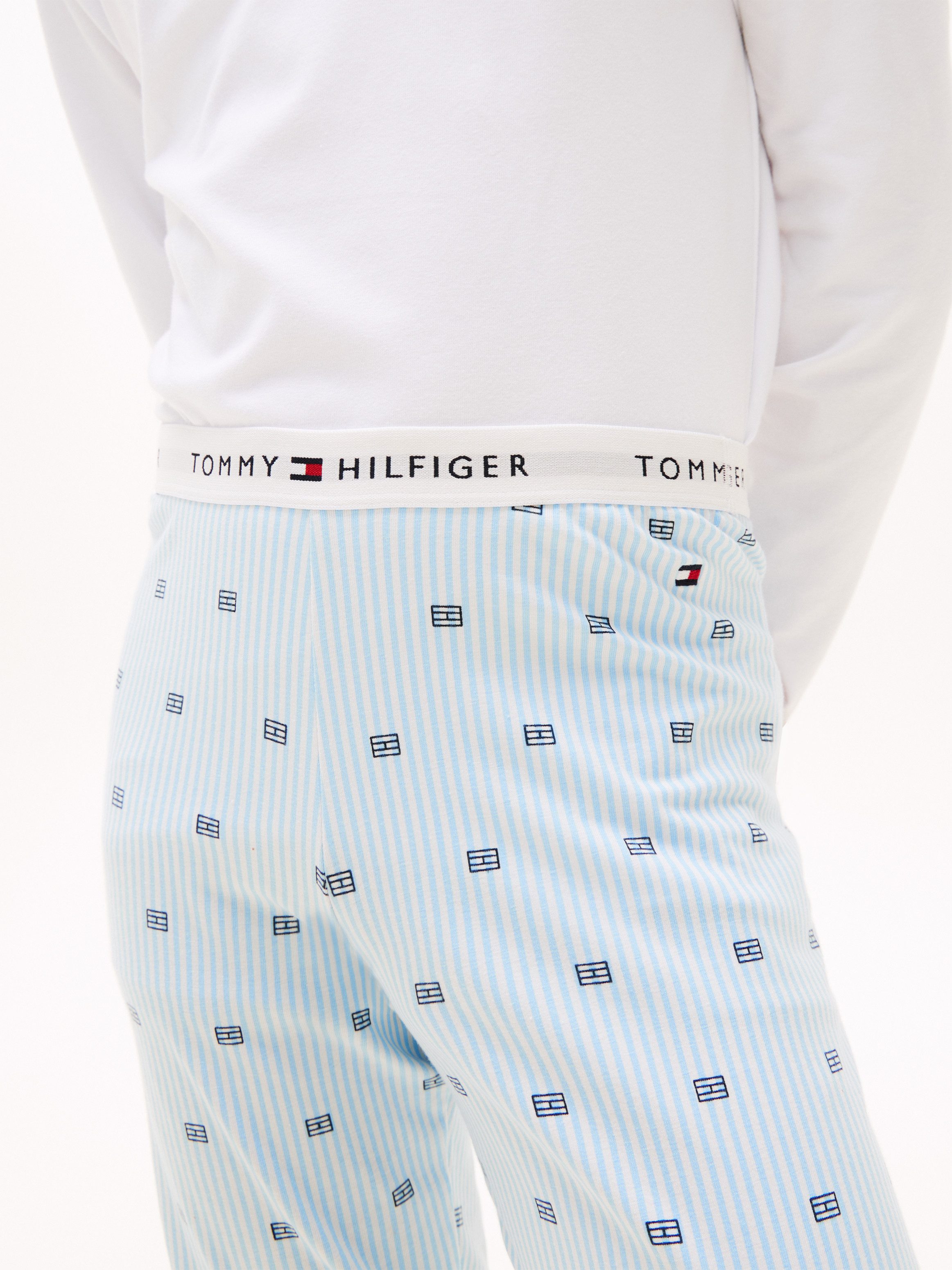 Tommy Hilfiger Underwear Schlafanzug LS CUFFED PJ SET (2 tlg) Regular fit für Kinder mit elastischem Bund – Bild 4 von 5