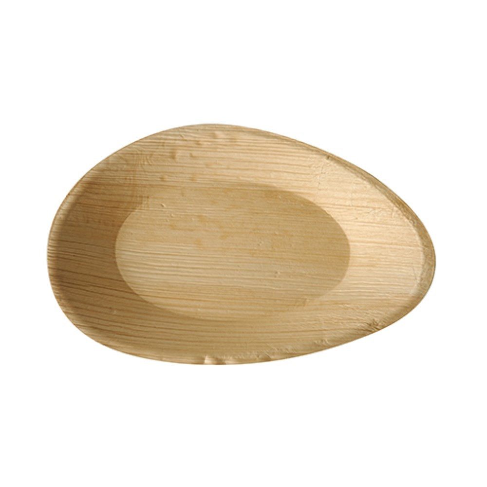 PAPSTAR Pappteller 6 Teller, Palmblatt "pure" oval 26 cm x 17 cm x 2,5 cm