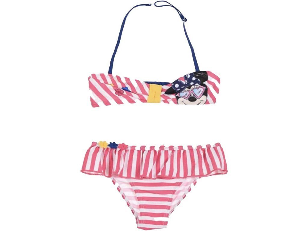 Bügel-Bandeau-Bikini Minnie Mouse Mädchen Bikini gestreift